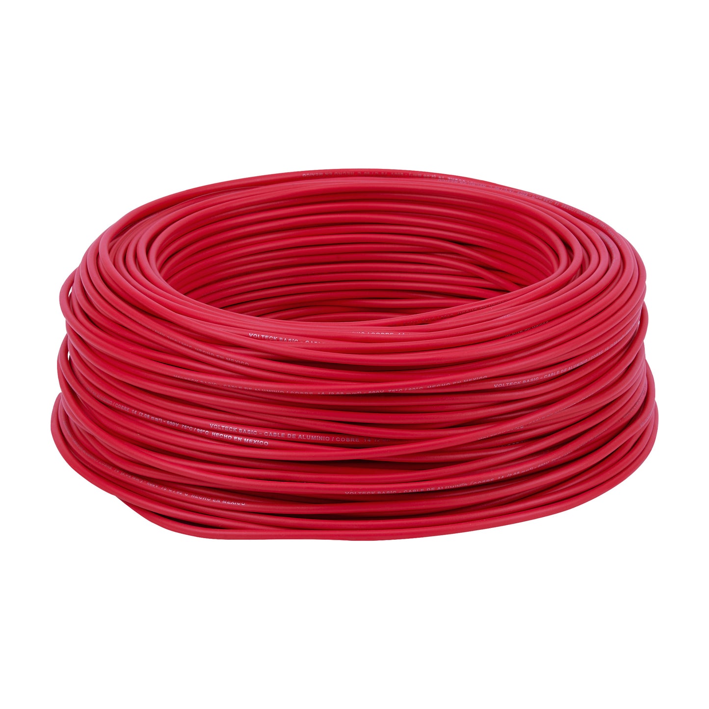 Rollo de 100 metros de cable THW CCA 14 AWG rojo, Basic | CCA-14R | 40218