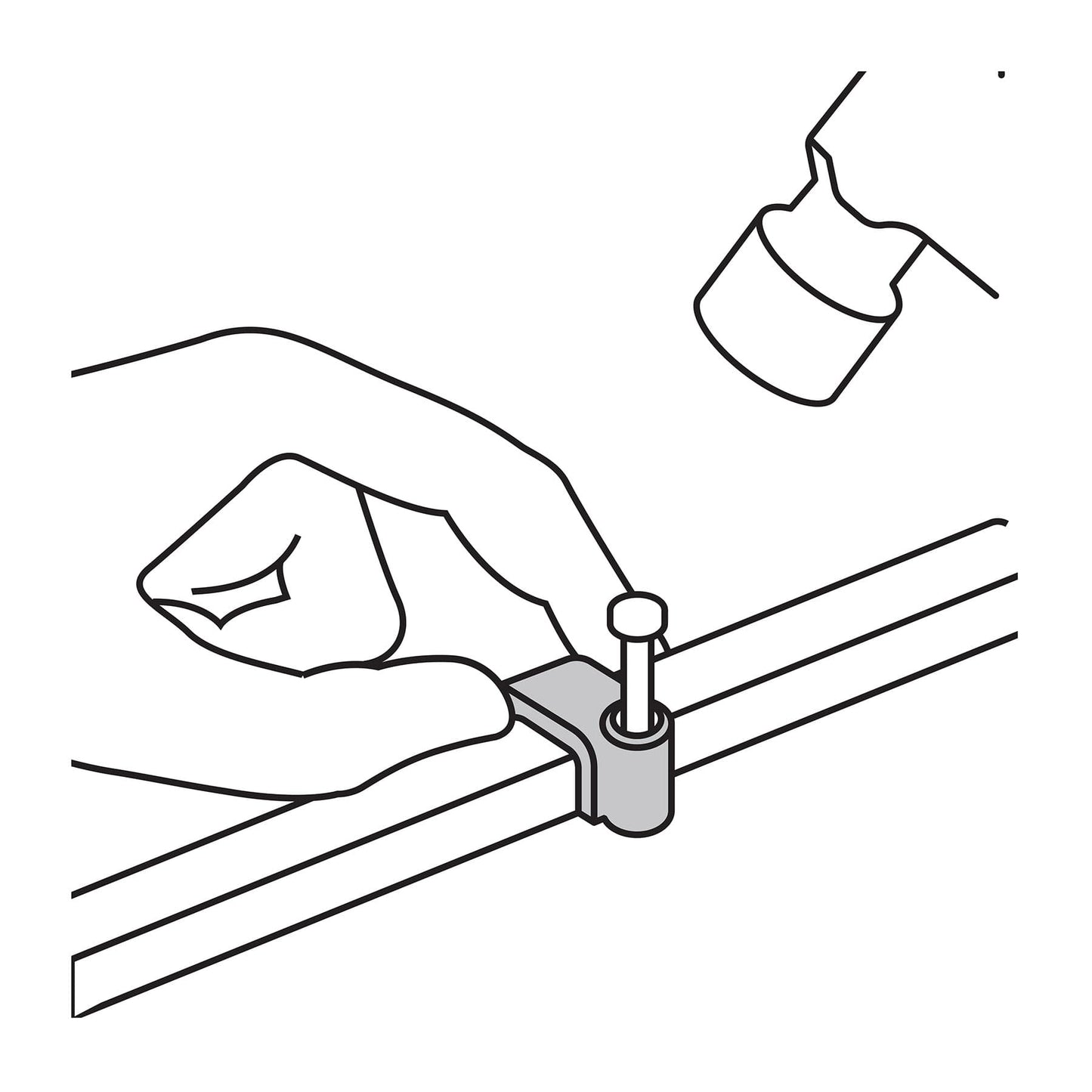 Bolsa con 500 grapas blancas de 3 X 6 mm para cable plano | GPL-5BG | 43044