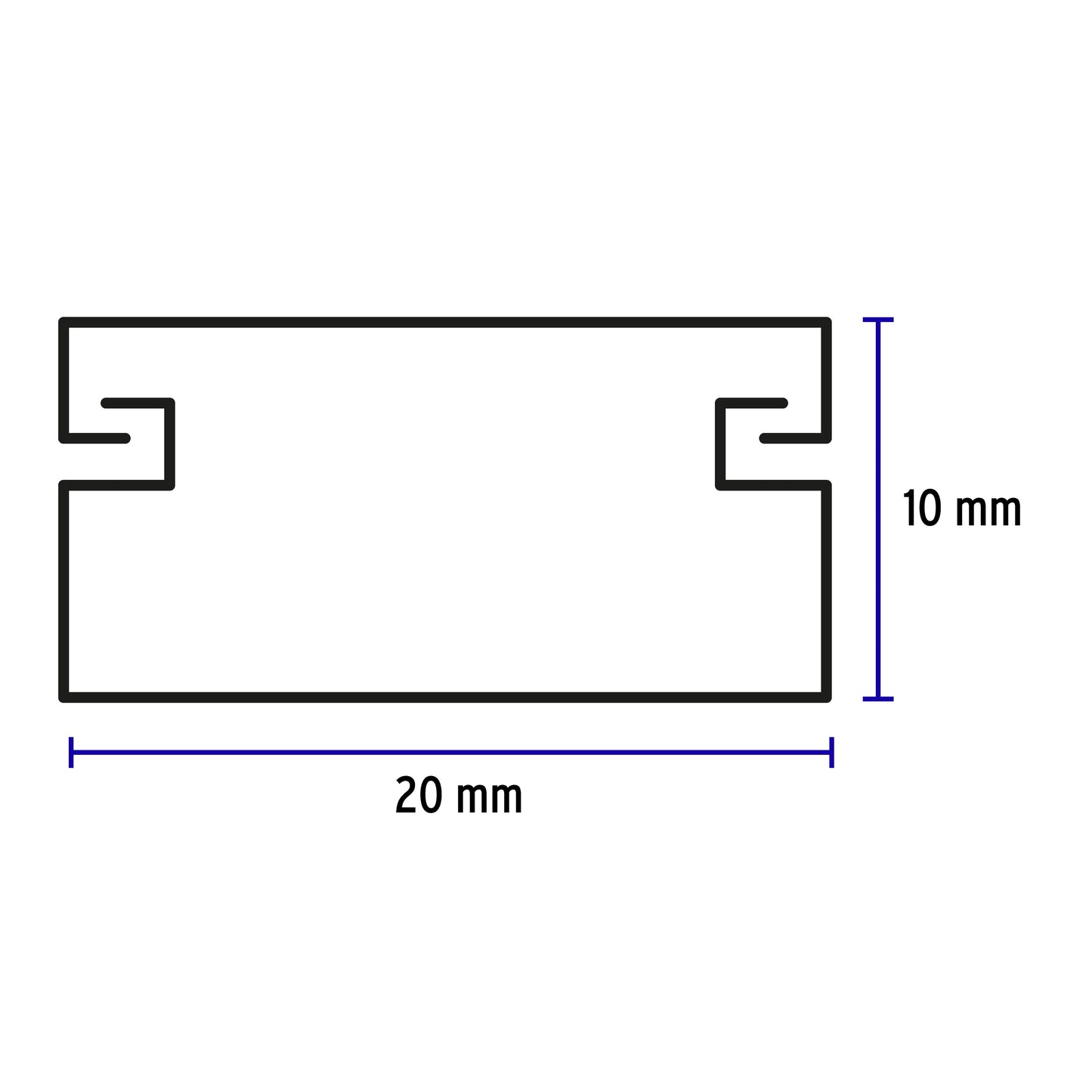 Canaleta de 1 vía 10 x 20 mm, con adhesivo, VOLTECK | CAN-1020A | 46284