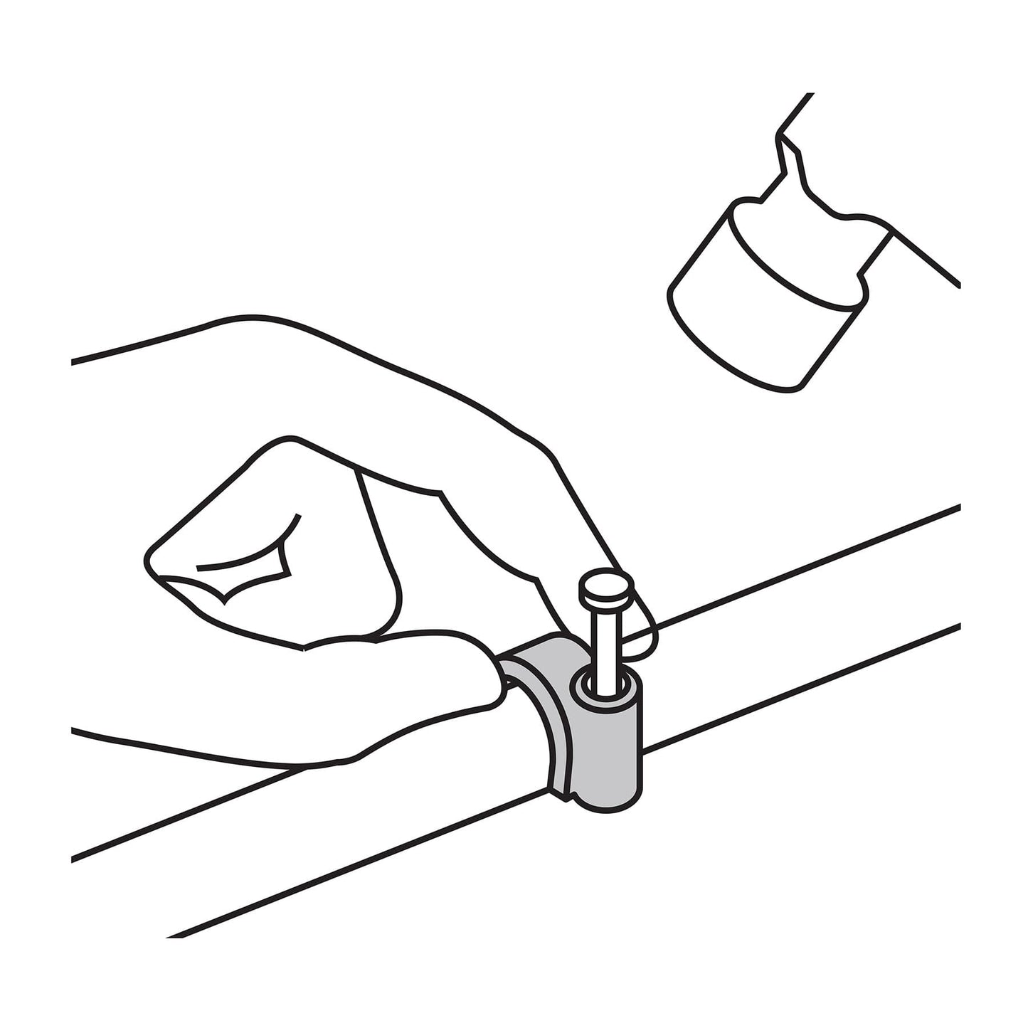 Bolsa con 20 grapas blancas de 8 mm para cable redondo | GCU-8B | 48273