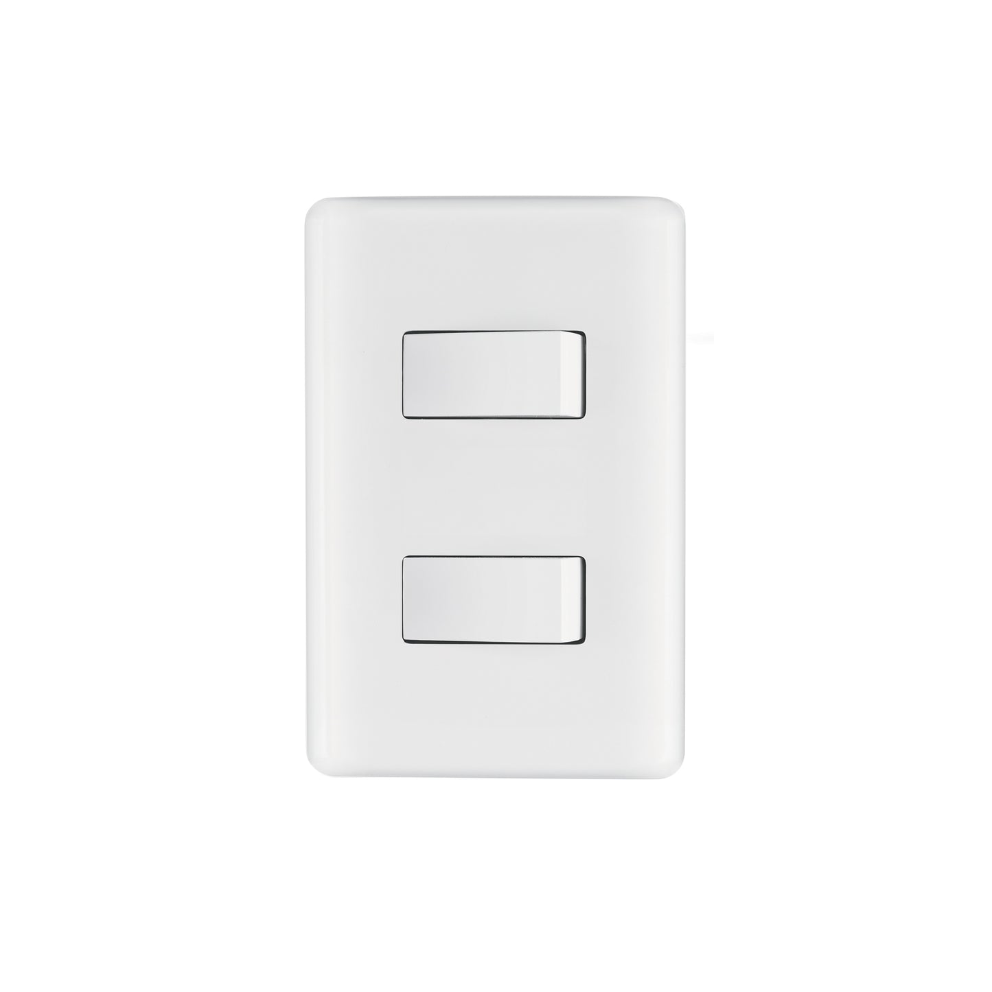Placa armada con 2 interruptores sencillos, Volteck Basic | PA-APDO-B | 25080