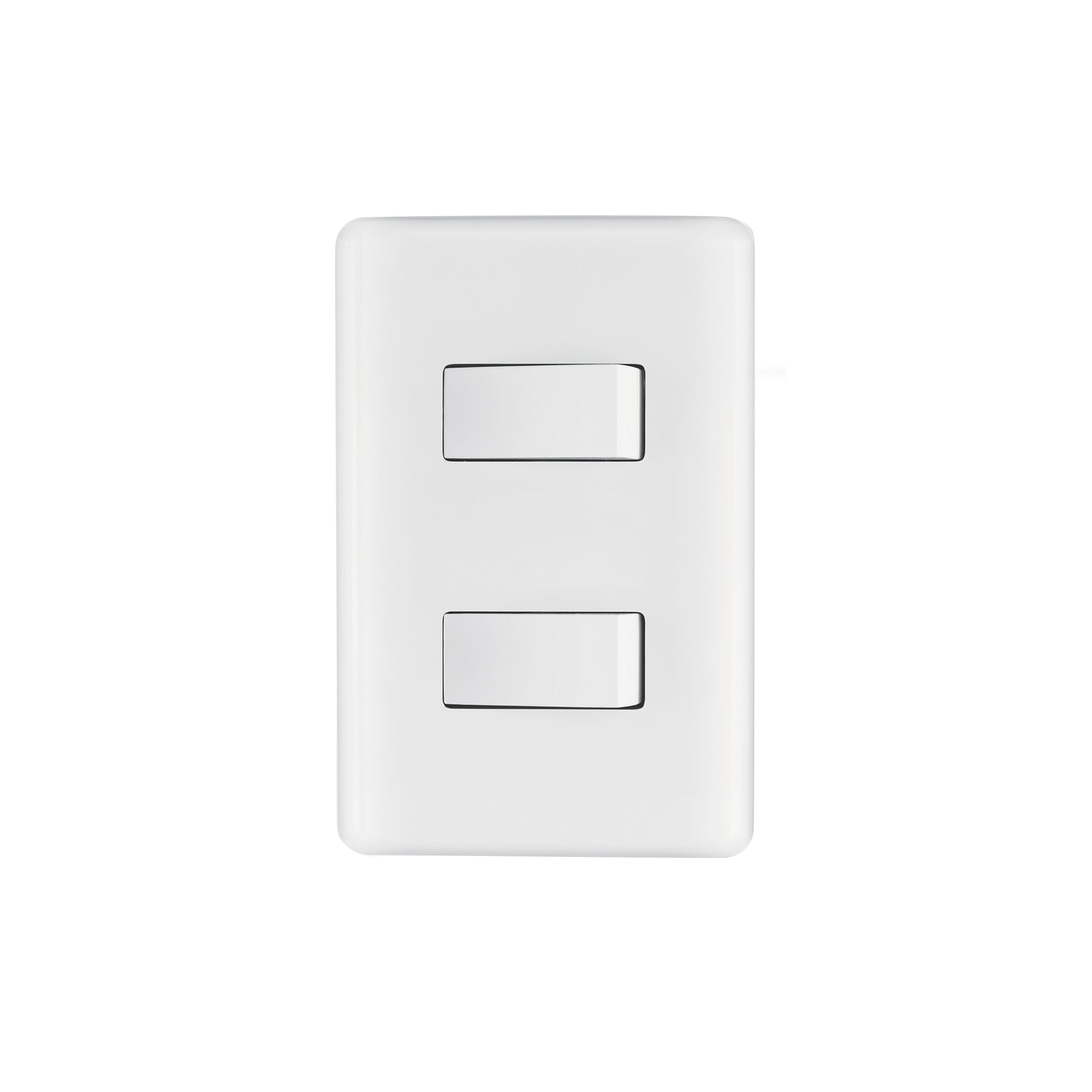 Placa armada con 2 interruptores sencillos, Volteck Basic | PA-APDO-B | 25080