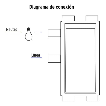 Placa armada con 2 interruptores sencillos, Volteck Basic | PA-APDO-B | 25080