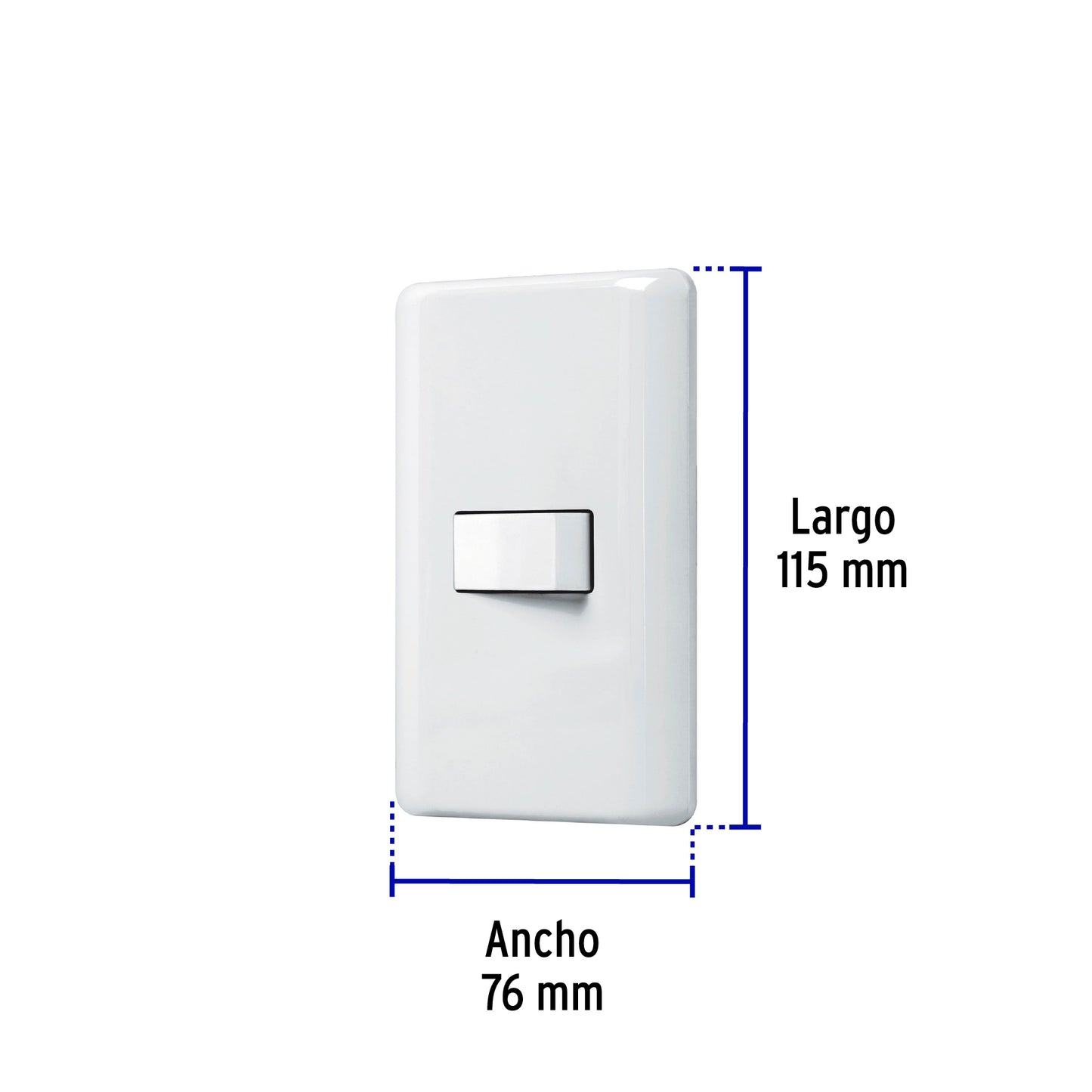 Placa armada con 1 interruptor de 3 vías, Volteck Basic | PA-APSE-EB | 25084