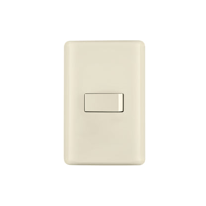 Placa armada 1 interruptor de escalera, marfil, Basic | PA-APSE-EBI | 26641
