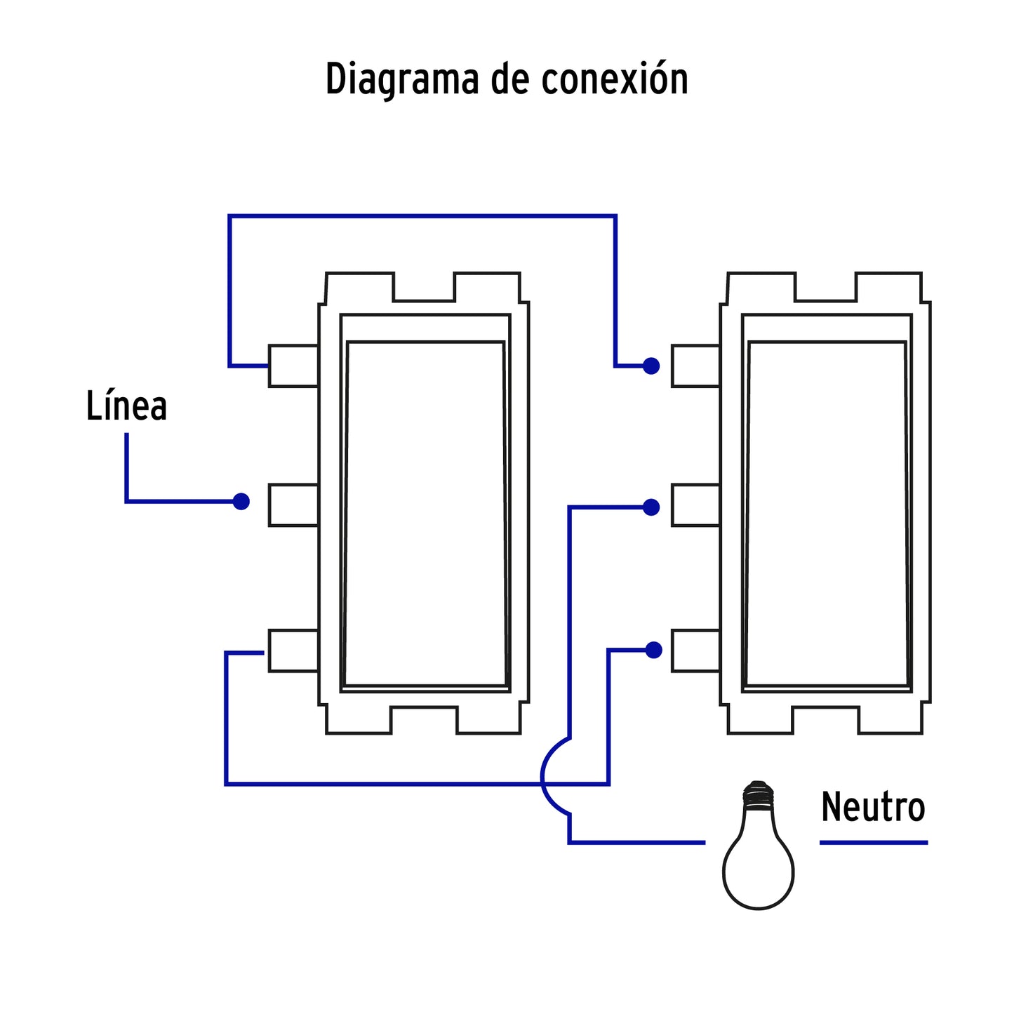 Interruptor de 3 vías, Volteck Basic | APSE-3B | 27109