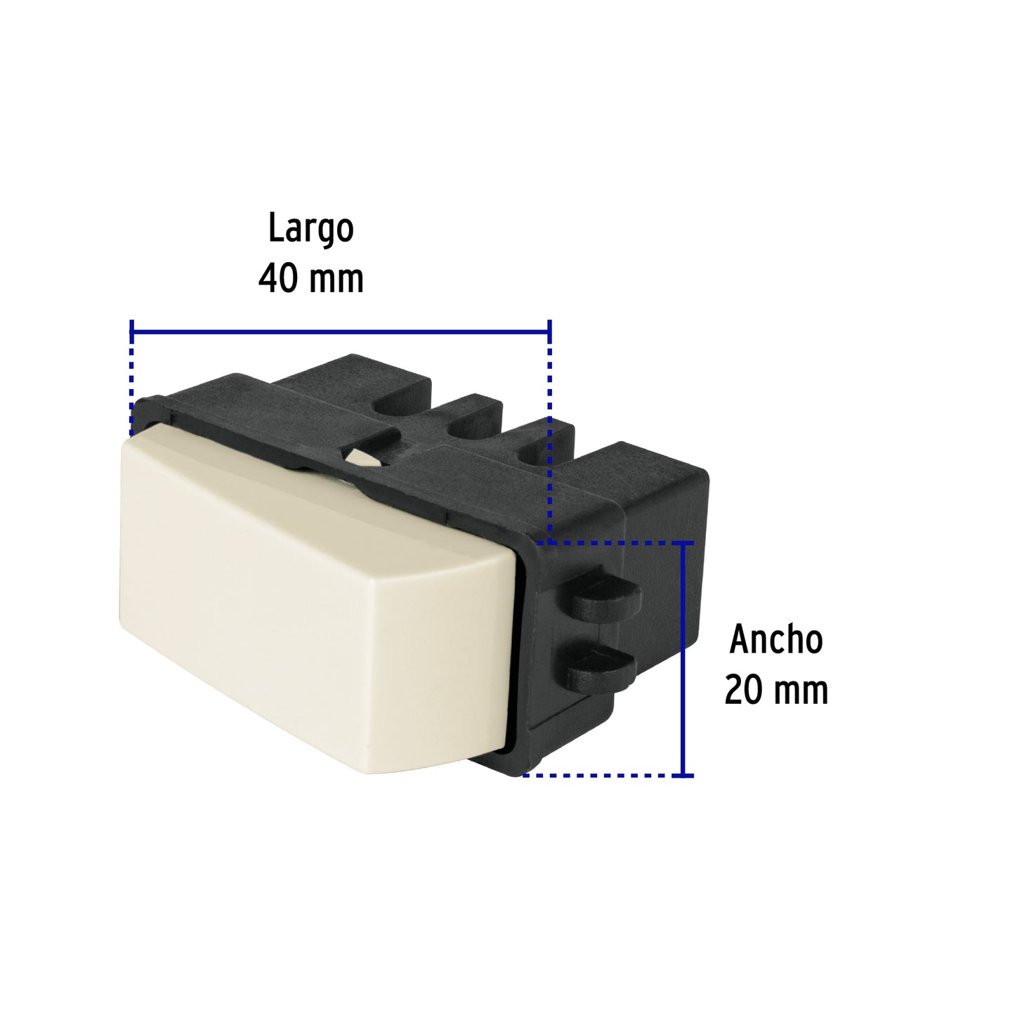Interruptor de 3 vías, marfil, línea Volteck Basic | APSE-3BI | 27229