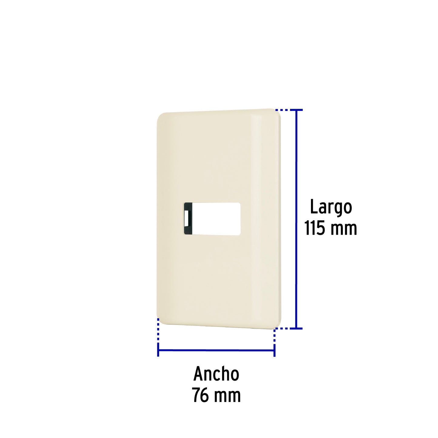 Placa 1 módulo, marfil, línea Volteck Basic | PPSE-BI | 27231