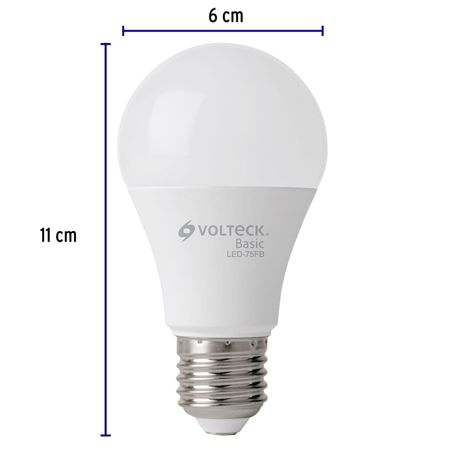 Pack de 4 lámparas LED A19 10 W (equiv. 75 W), luz de día | LED-75FBX4 | 28006