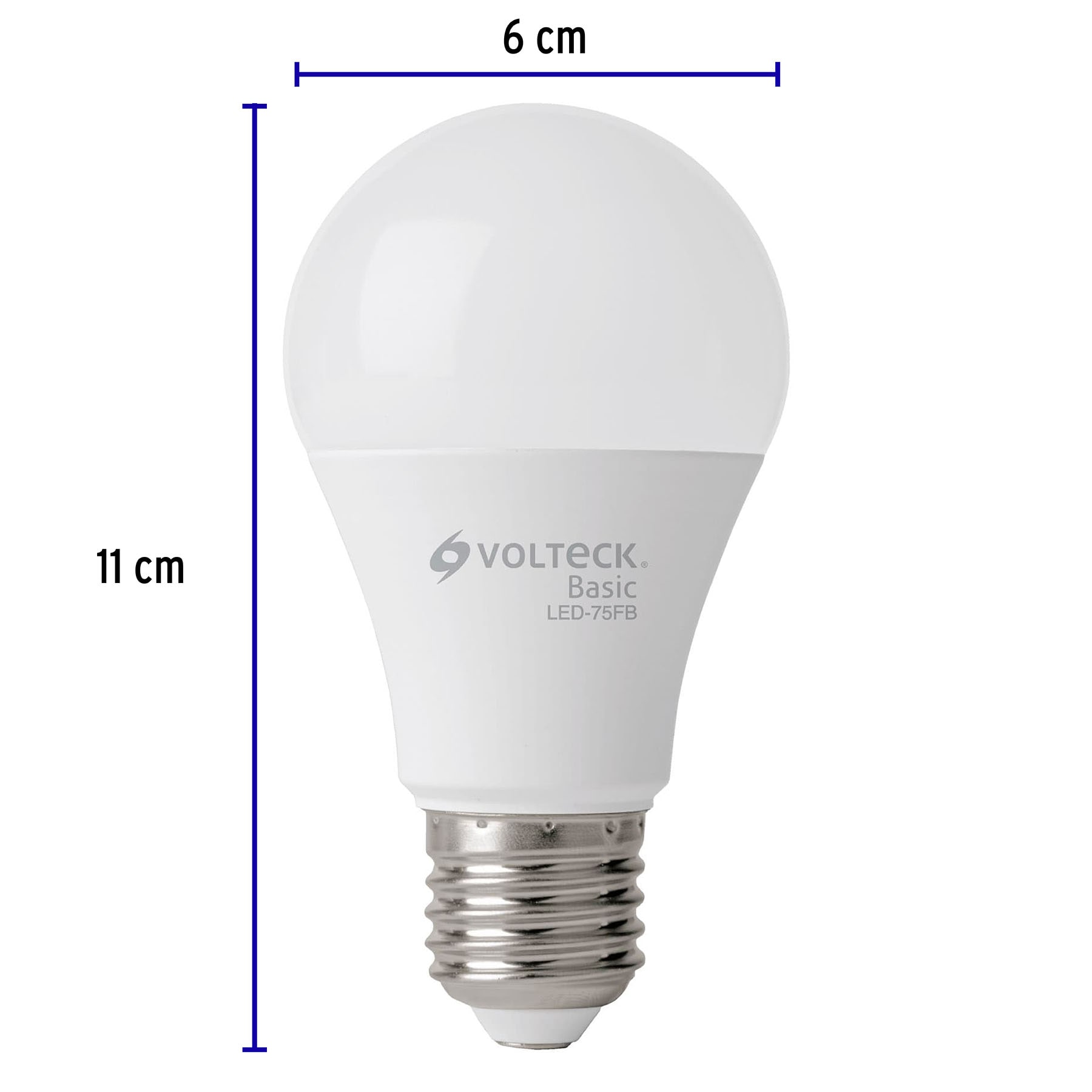 Pack de 4 lámparas LED A19 10 W (equiv. 75 W), luz de día | LED-75FBX4 | 28006
