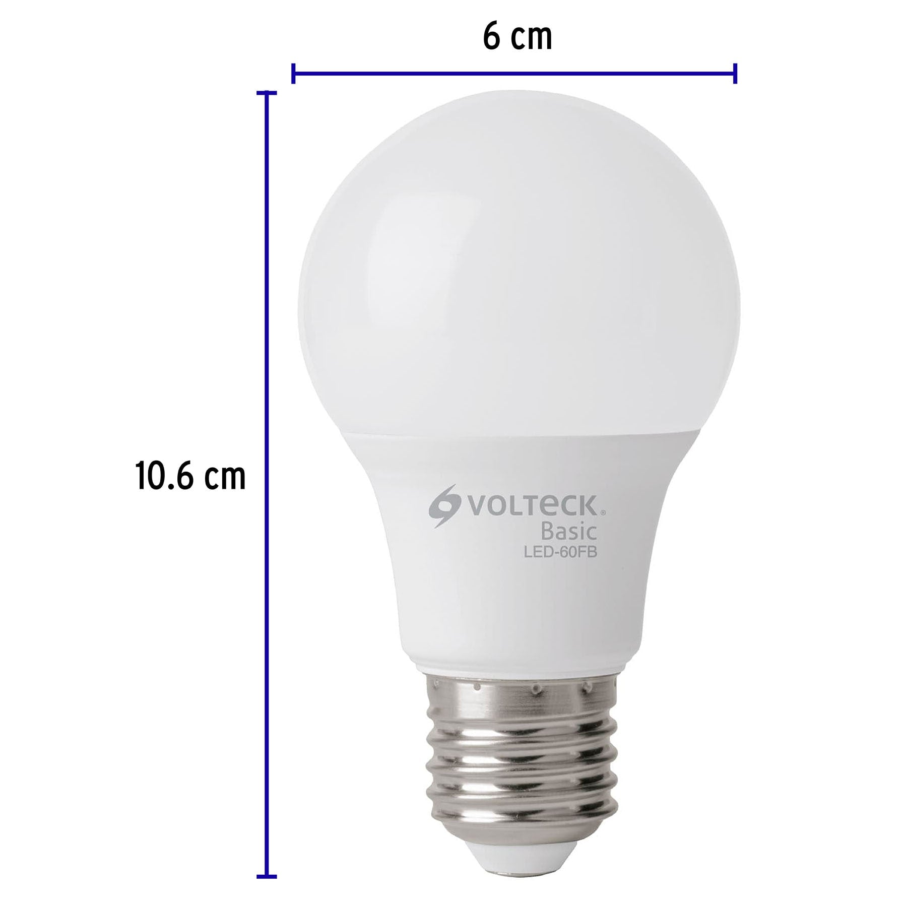 Lámpara LED A19 8 W (equiv. 60 W), luz de día, caja, Basic | LED-60FB | 28061