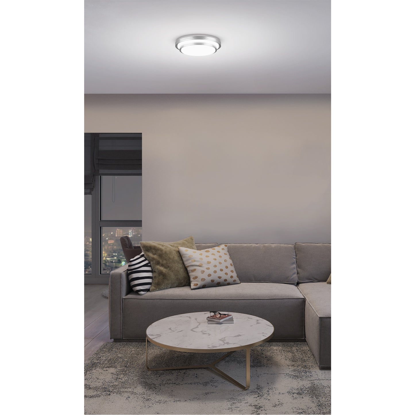 Luminario LED plafón decorativo 18W 6500K, metálico, BASIC | PLA-703L | 29007