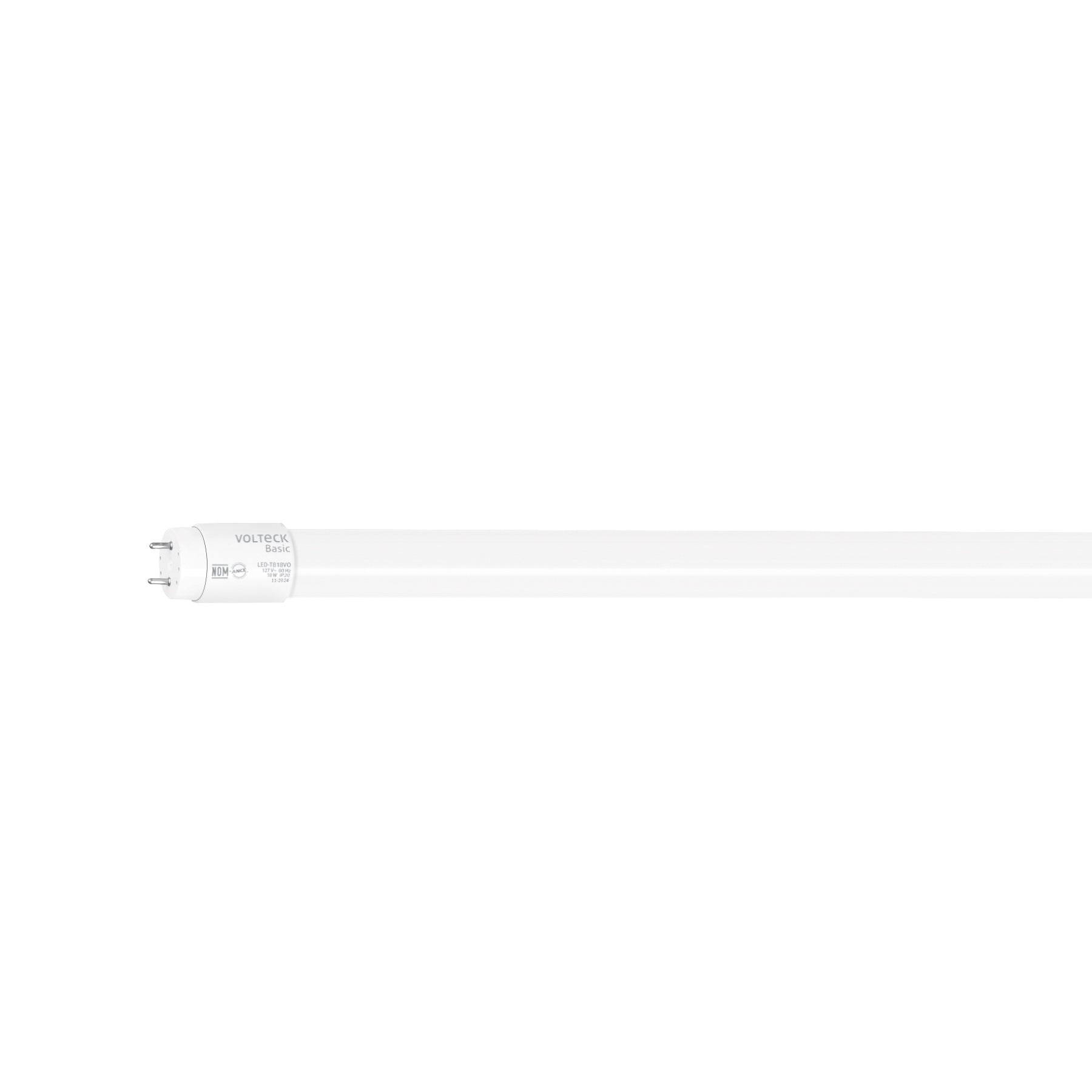 Tubo de LED T8 18 W base G13, vidrio opalino, VOLTECK BASIC | LED-T818VO | 29926