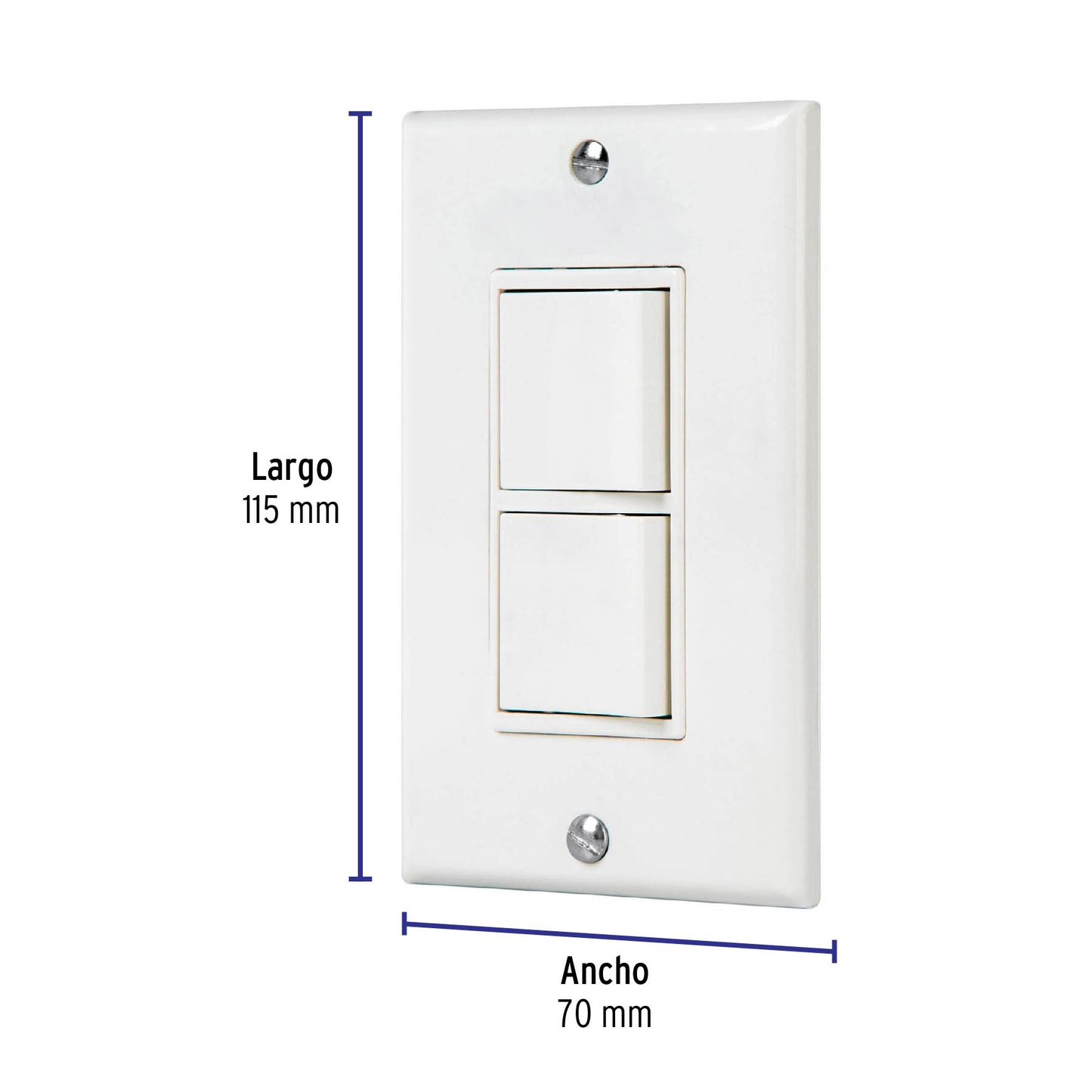 Placa armada interruptor sencillo y de 3 vías Classic | PA-APDO-CLP | 40019