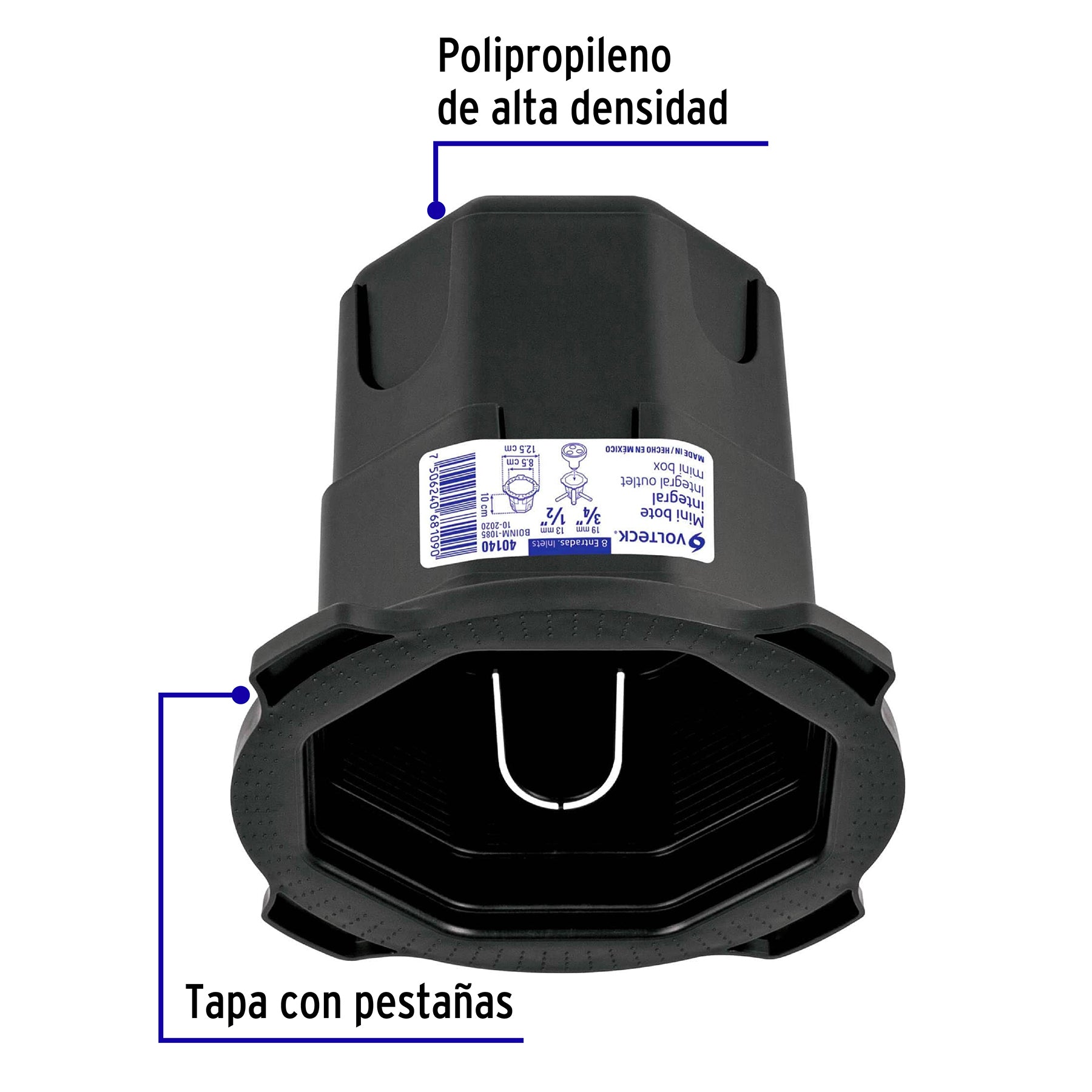 Mini bote integral 10 cm, aro interno de 8.5 cm, Volteck | BOINM-1085 | 40140