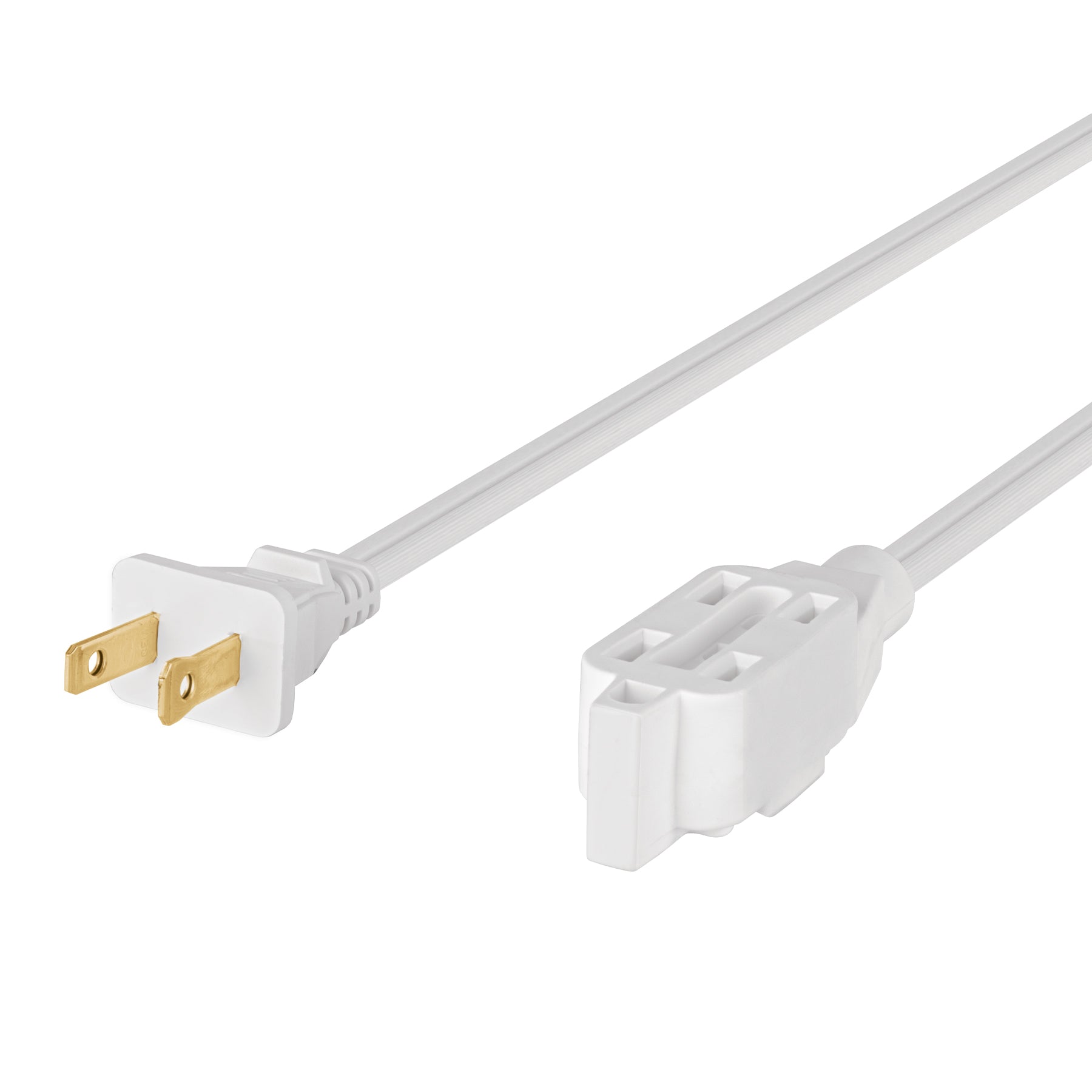 Extensión eléctrica doméstica 4 m clavija recta, blanca | ED-4BR | 40153