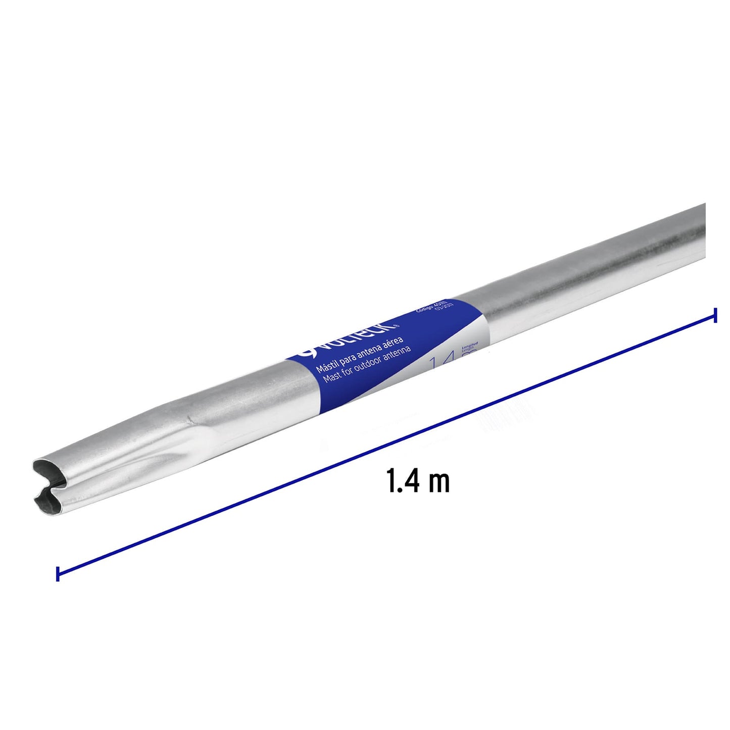 Mástil de 1.4 m para antena aérea, Volteck | MAST-140 | 45111