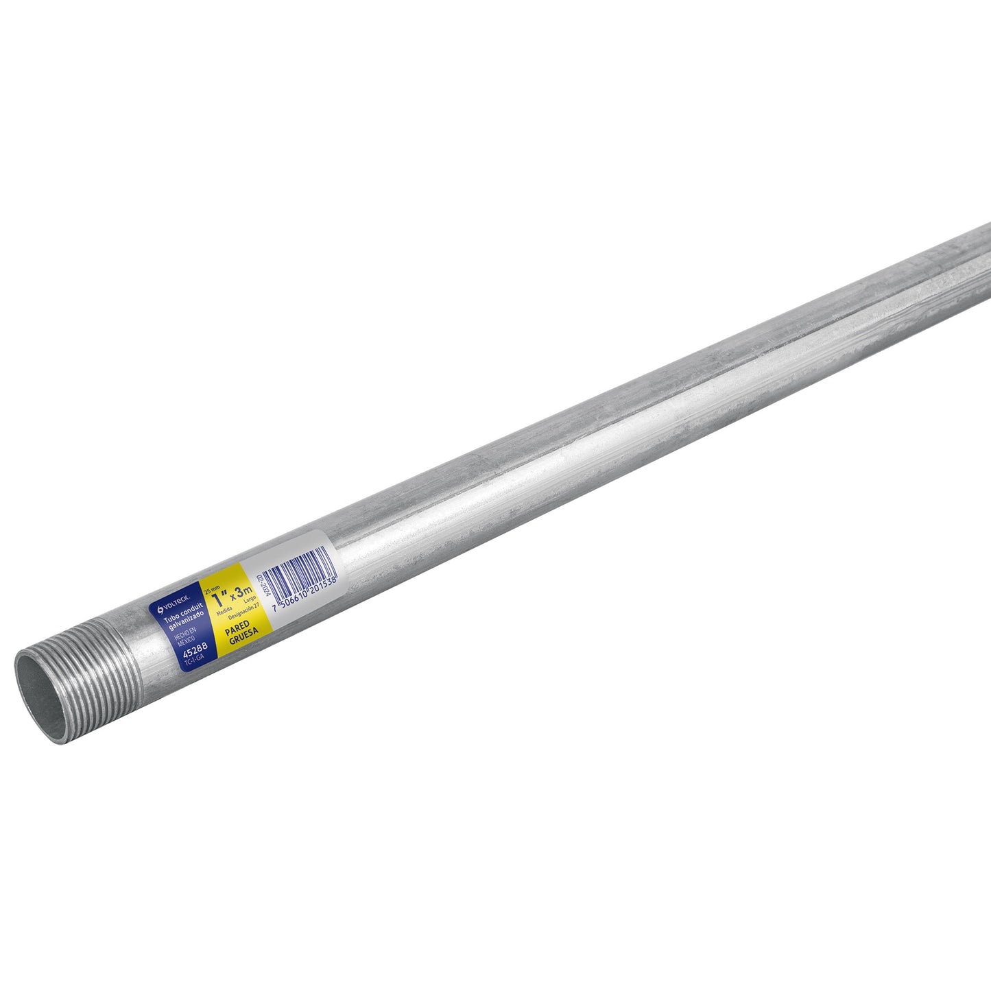 Tubo Conduit 1' pared gruesa (1.8 mm), et. amarilla, 3 m | TC-1-GA | 45288