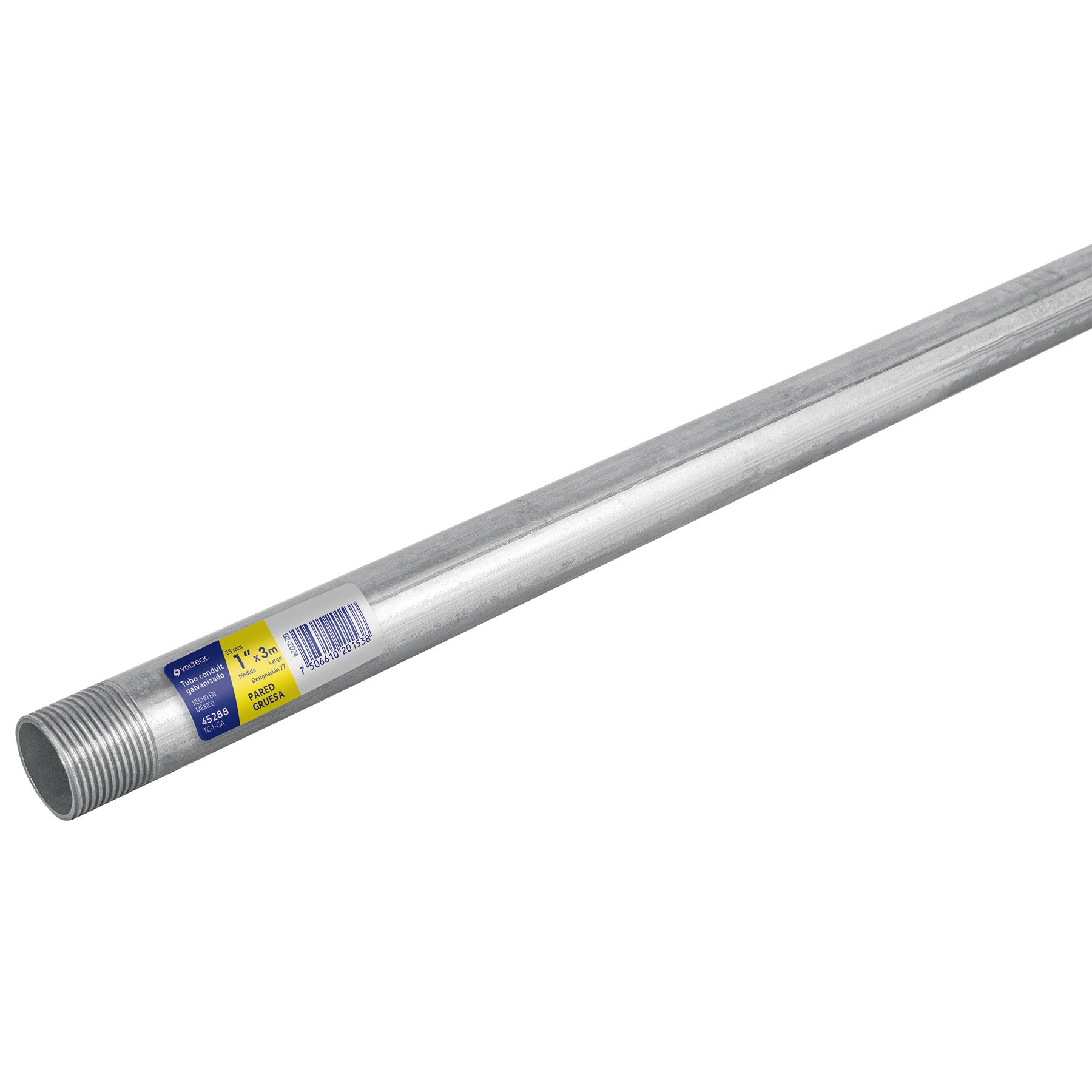 Tubo Conduit 1' pared gruesa (1.8 mm), et. amarilla, 3 m | TC-1-GA | 45288