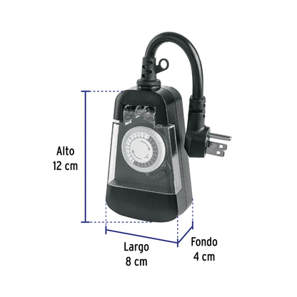 Temporizador analógico para uso en exteriores, Volteck | TEM-1E | 45519