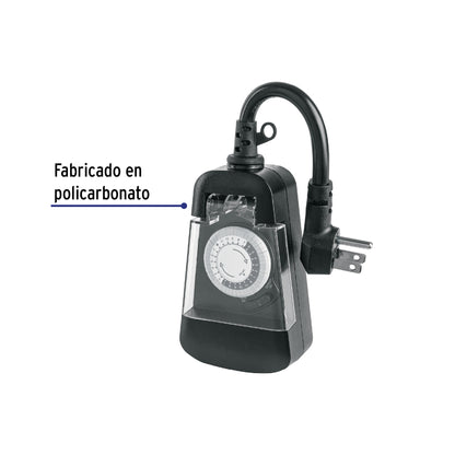 Temporizador analógico para uso en exteriores, Volteck | TEM-1E | 45519