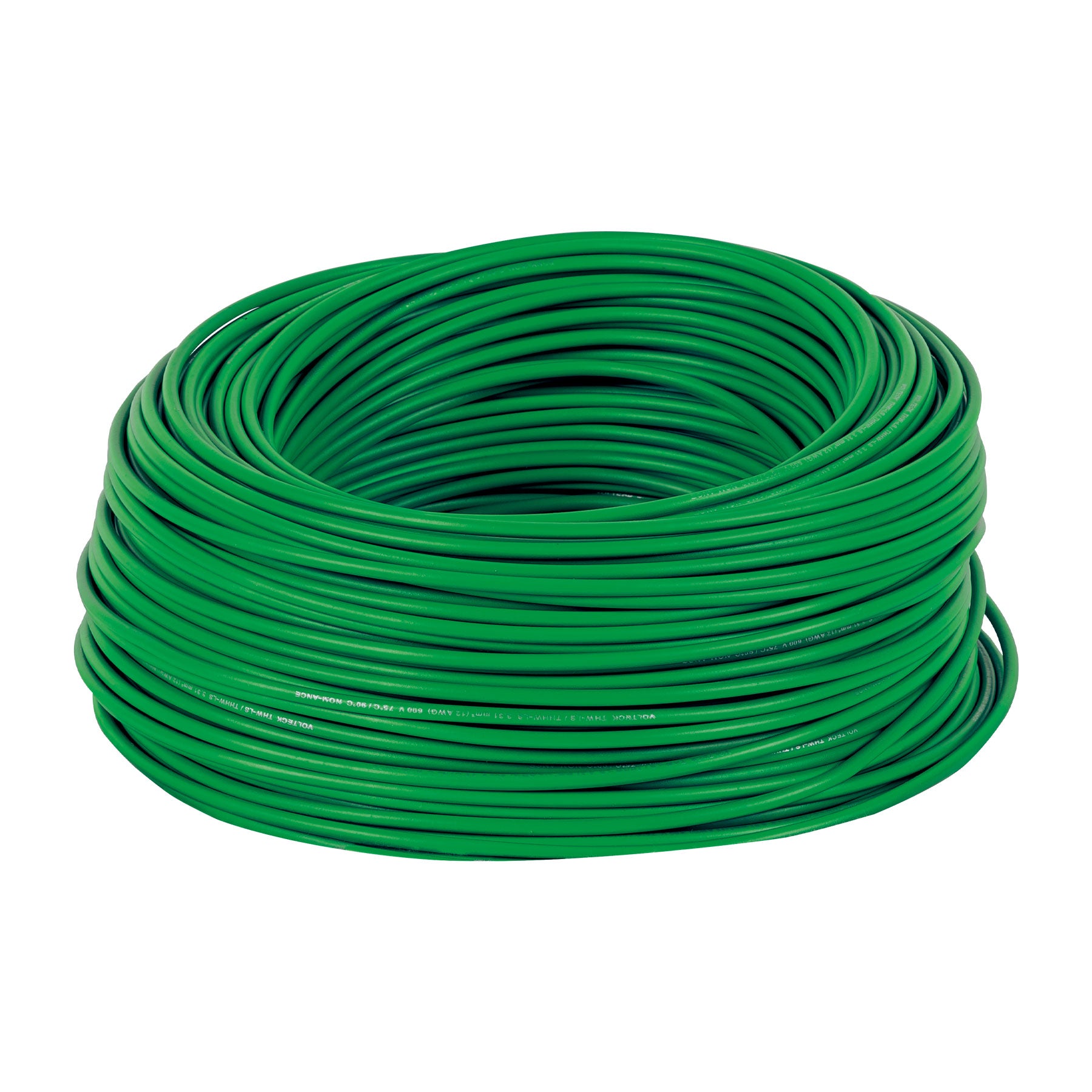 Rollo de 100 m de cable THHW-LS 12 AWG verde, Volteck | CAB-12V | 46064