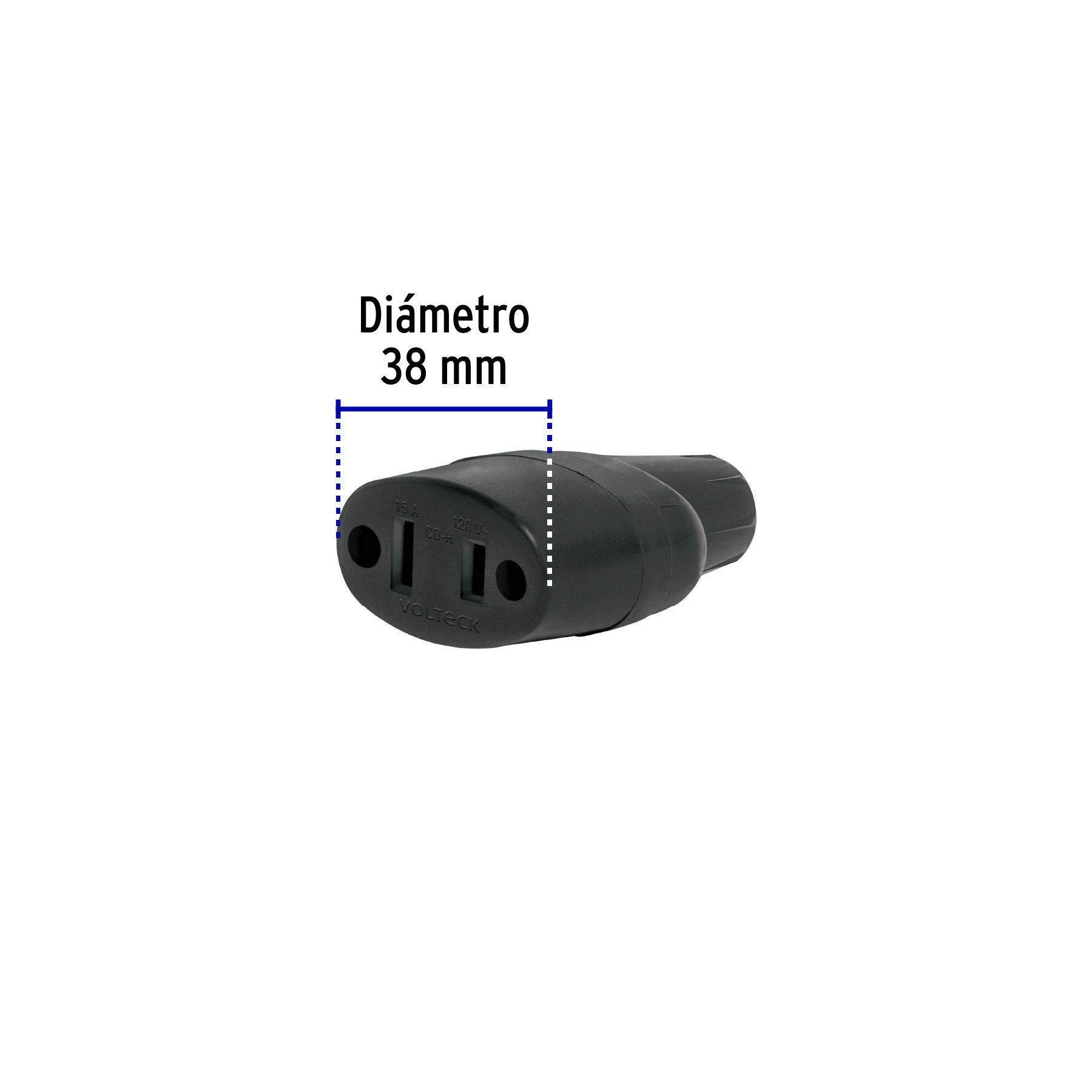 2 Contactos de PVC, Volteck | CO-H | 46123