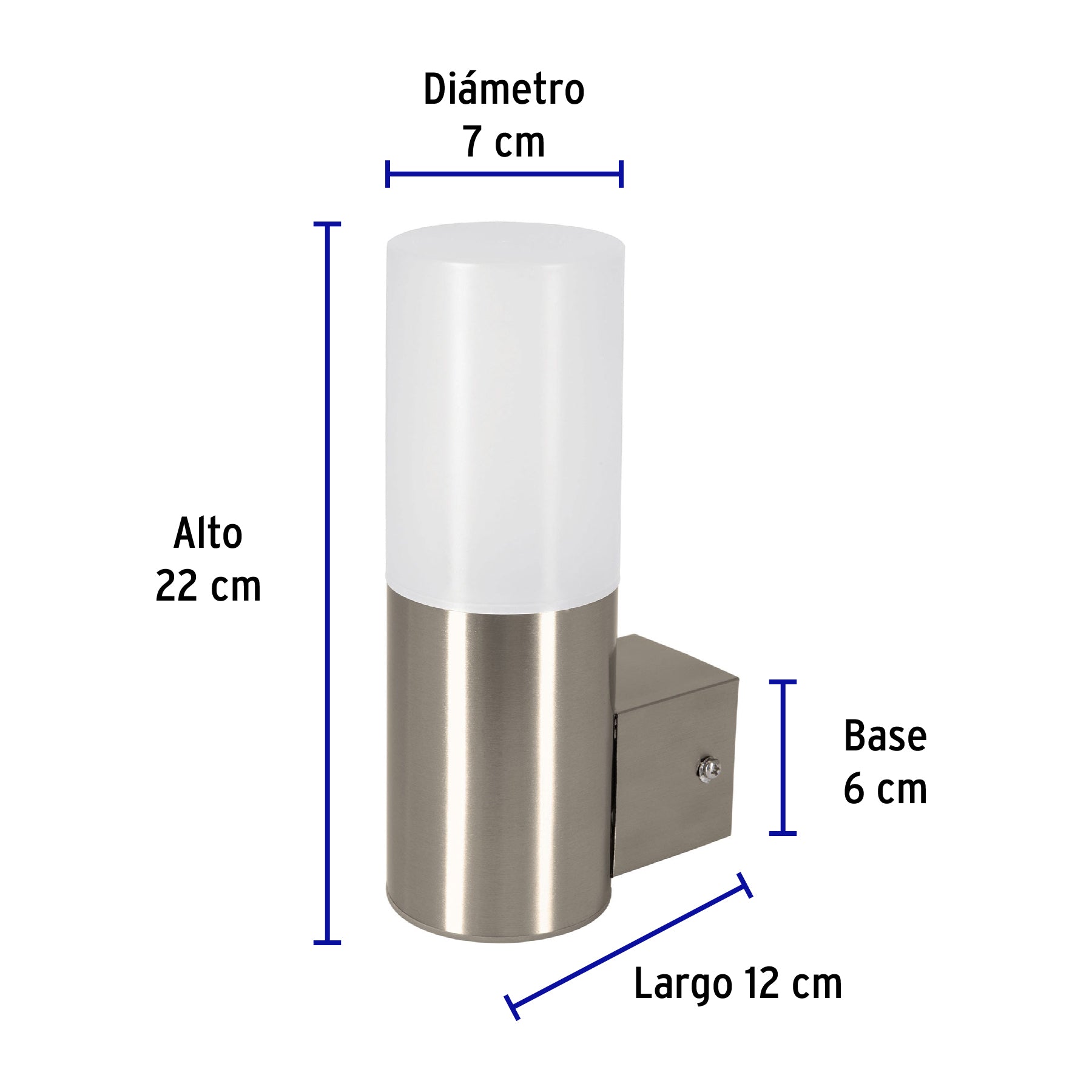 Arbotante decorativo de LED 5 W 1 spot luz cálida, Volteck | ARB-210L | 46128