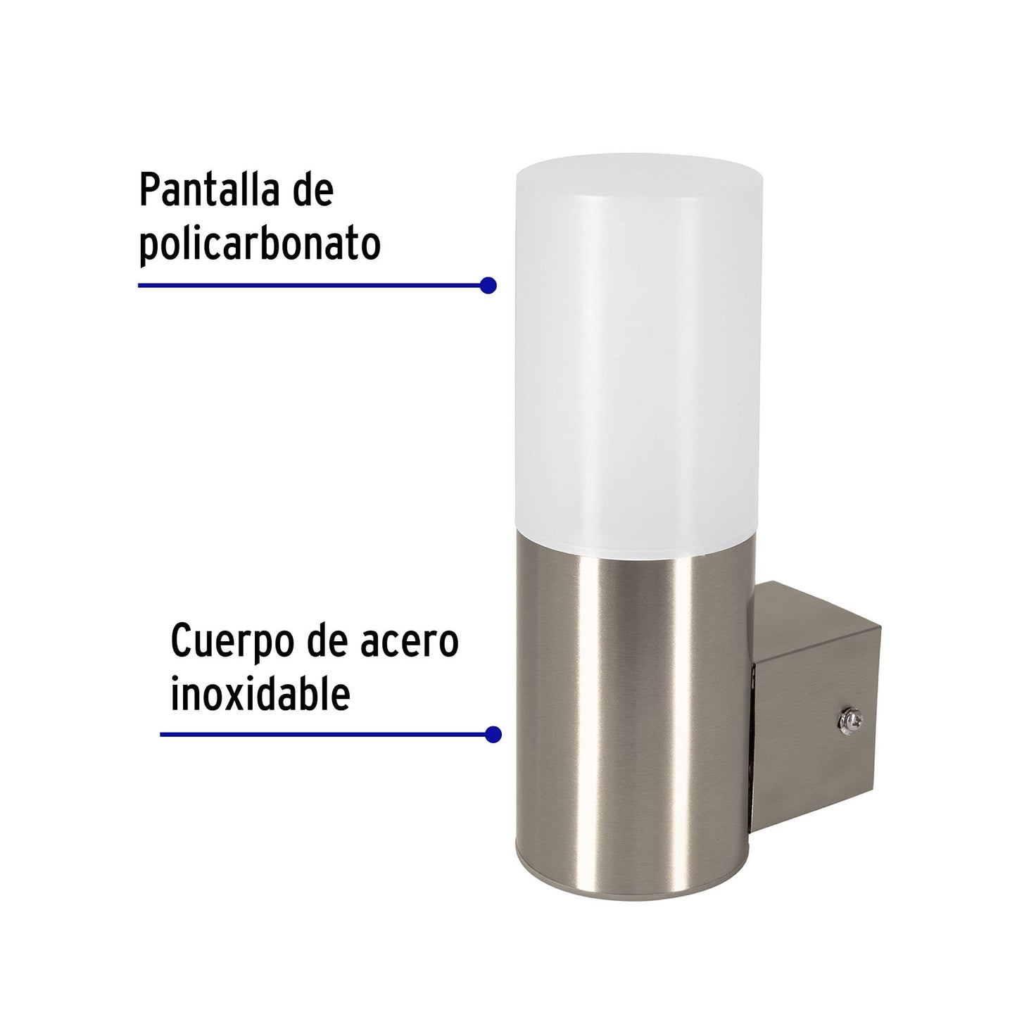 Arbotante decorativo de LED 5 W 1 spot luz cálida, Volteck | ARB-210L | 46128