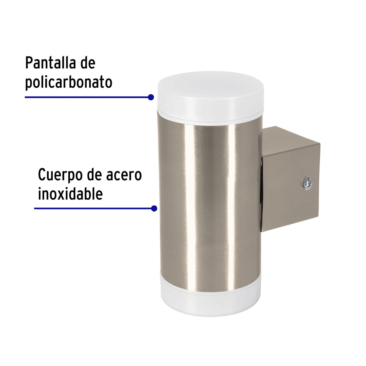 Arbotante decorativo de LED 10 W 2 spots luz cálida, Volteck | ARB-211L | 46129