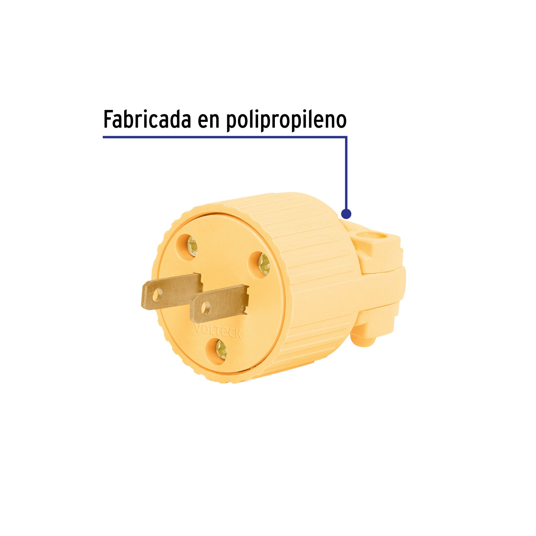 Clavija industrial plástica polarizada, Volteck | CLP-S | 46204