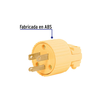 Clavija industrial plástica aterrizada, 2 polos+tierra | CLP-A | 46205