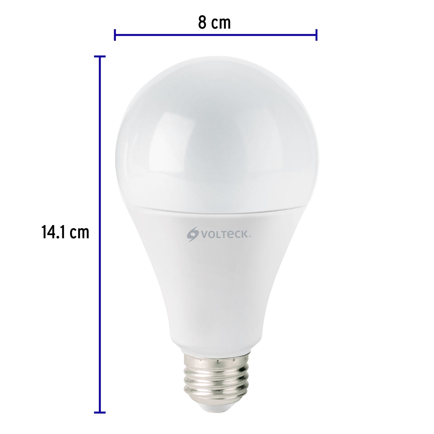 Lámpara LED A25 18 W (equiv. 125 W) luz de día, caja Volteck | LED-125F | 46222