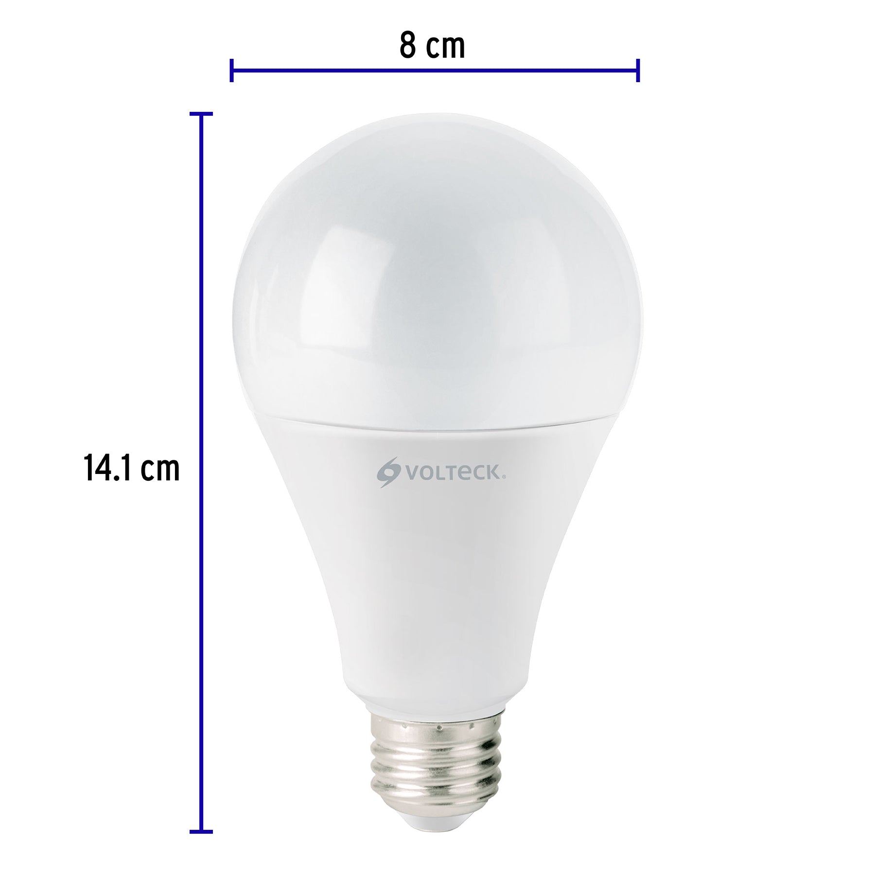 Lámpara LED A25 18 W (equiv. 125 W) luz de día, caja Volteck | LED-125F | 46222