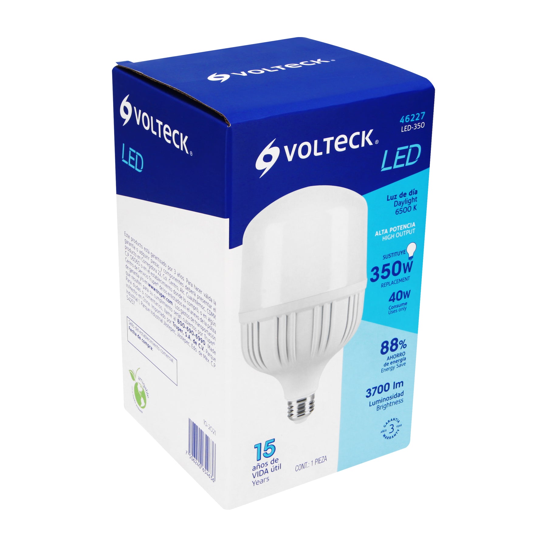 Lámpara LED alta potencia 40 W (equiv. 350 W), luz de día | LED-350 | 46227