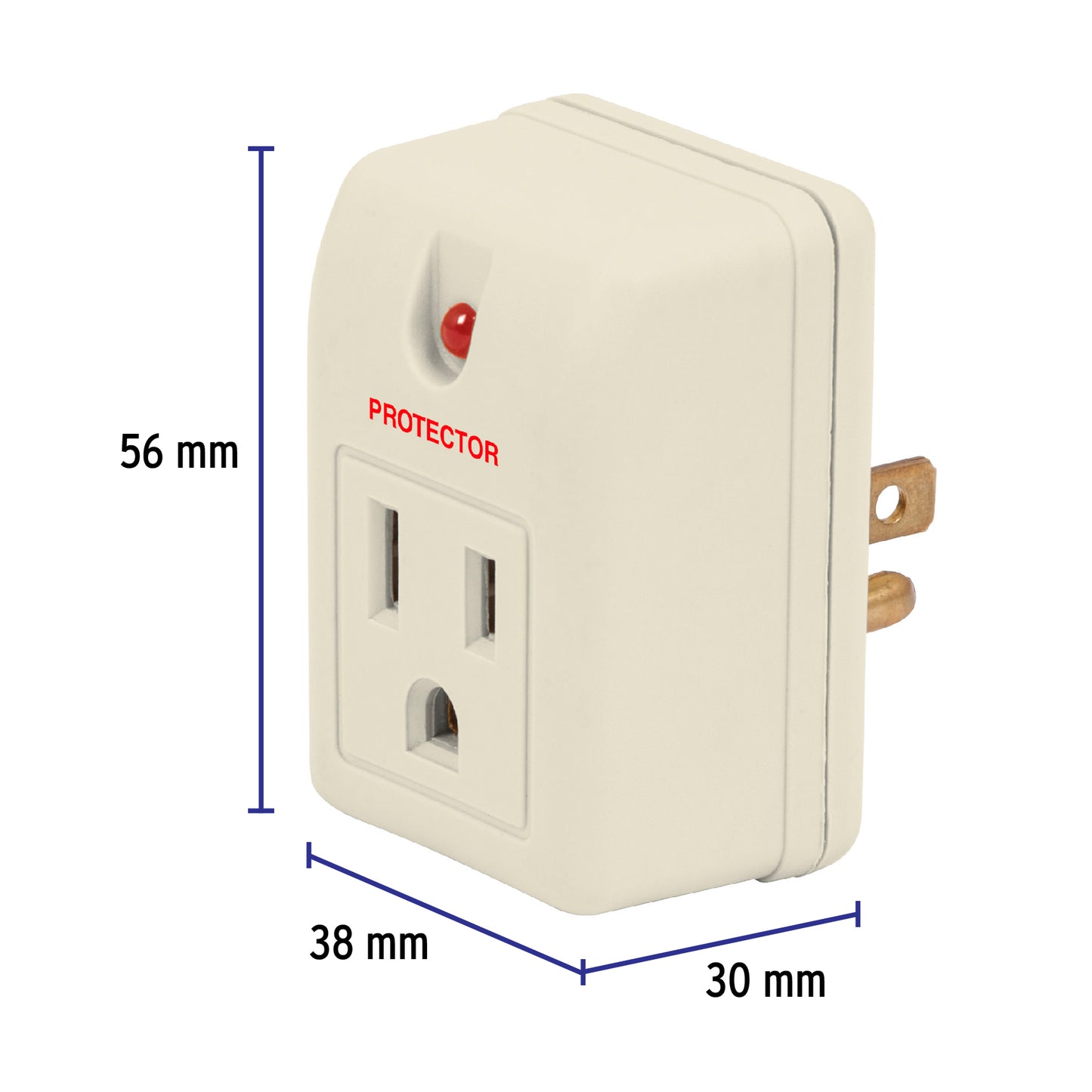 Adaptador con supresor de picos 270 joules, Volteck | AD-270 | 46250