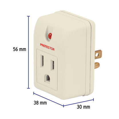 Adaptador con supresor de picos 270 joules, Volteck | AD-270 | 46250