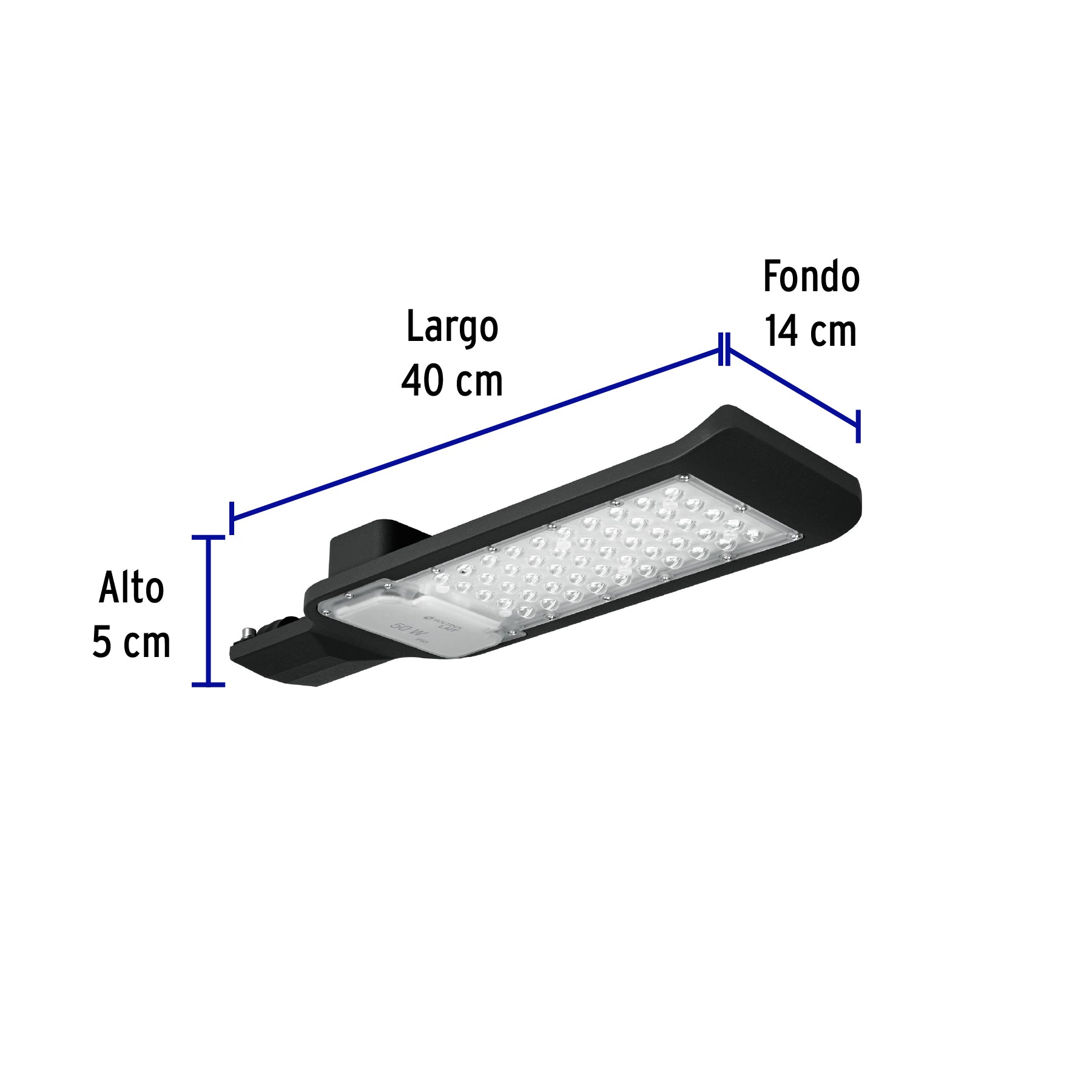 Luminario suburbano LED 50 W 6500 K, plano, VOLTECK | SUB-840L | 46258