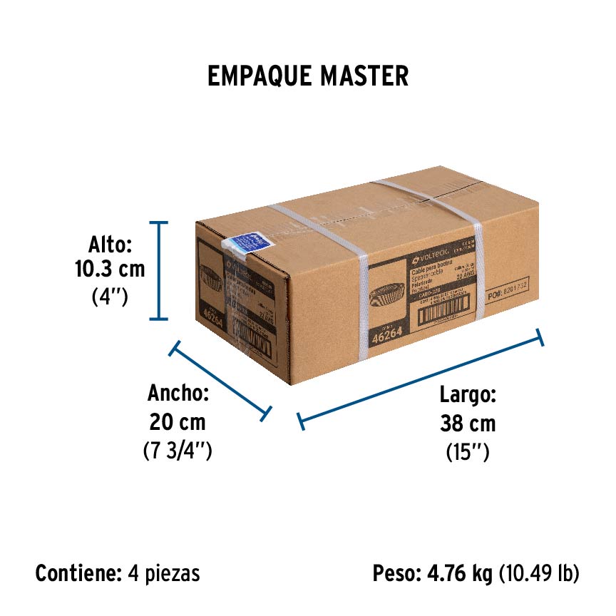 Rollo de 100 m de cable polarizado bicolor p/bocina 22 AWG | CABO-22B | 46264