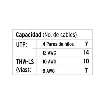 Canaleta de 1 vía 17 x 35 mm, VOLTECK | CAN-1735 | 46282