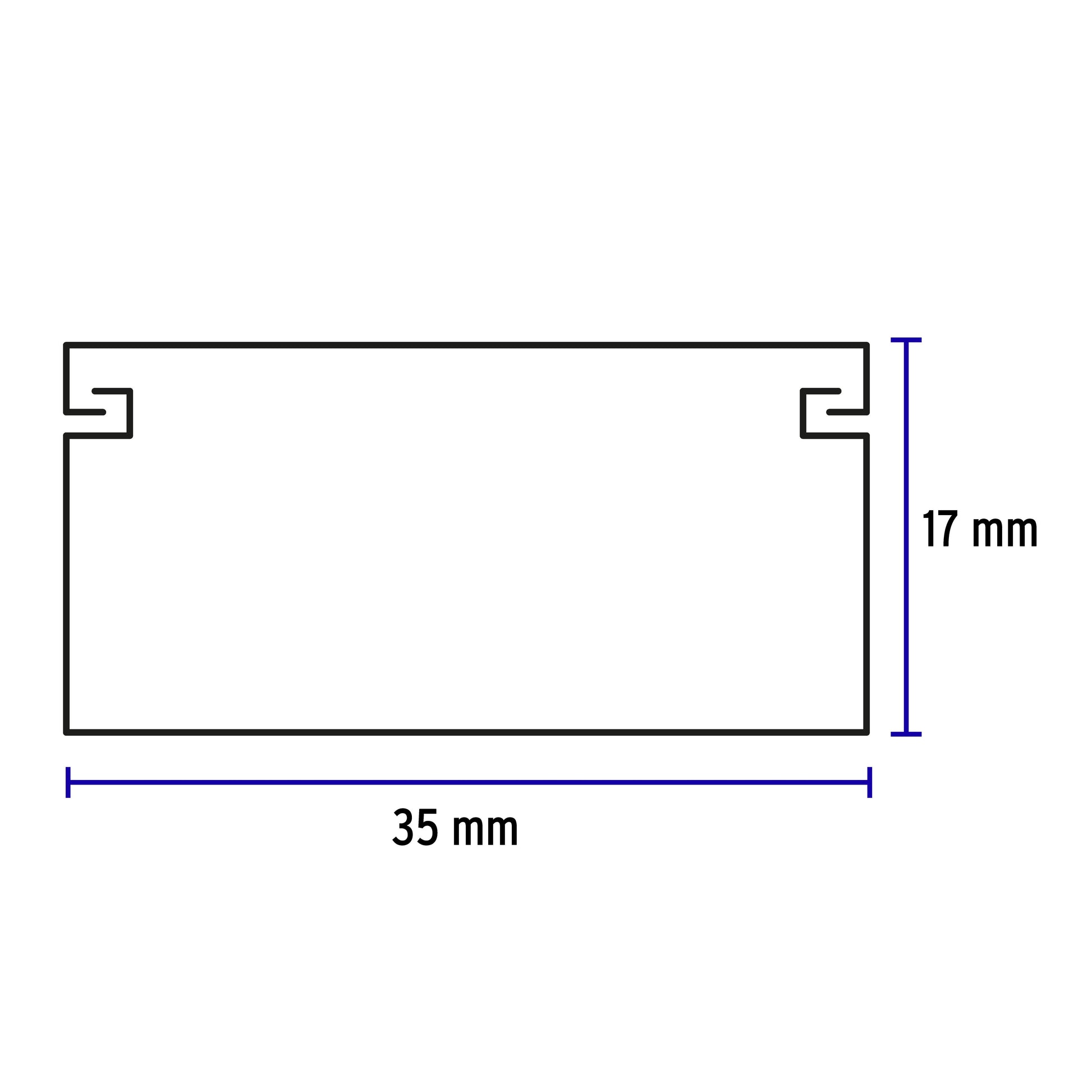 Canaleta de 1 vía 17 x 35 mm, VOLTECK | CAN-1735 | 46282