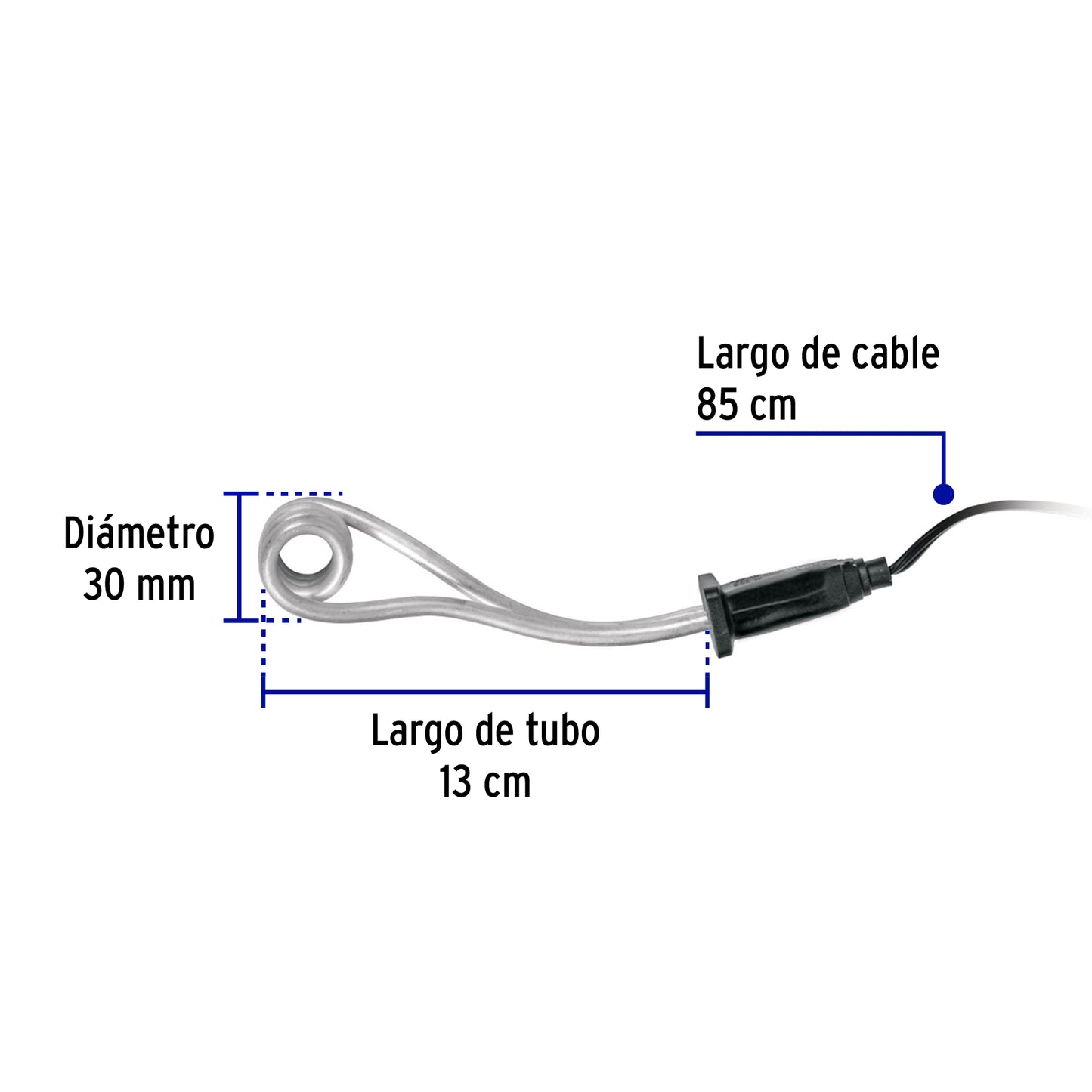 Calentador de inmersión p/agua #2 de 10 L, 500 W, Volteck | CAGU-2 | 46304