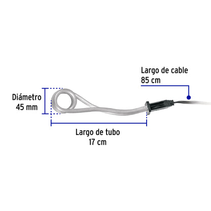 Calentador de inmersión p/agua #4 de 15 L, 750 W, Volteck | CAGU-4 | 46306