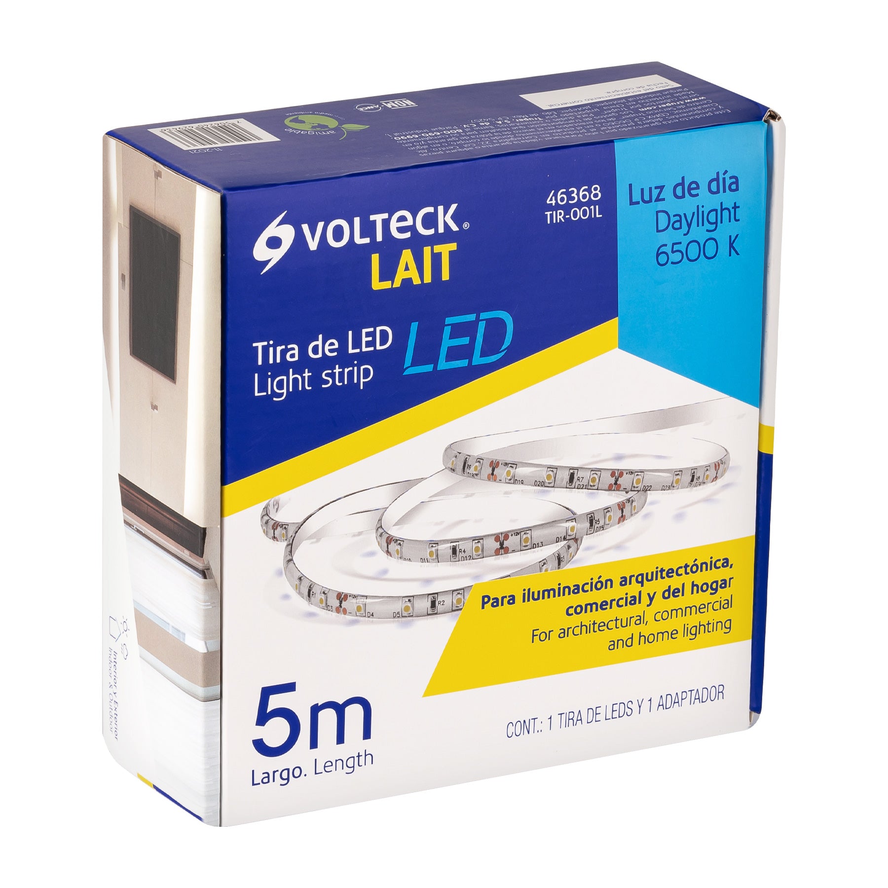 Tira de LED de 5 m 18 W para interior y exterior luz de día | TIR-001L | 46368