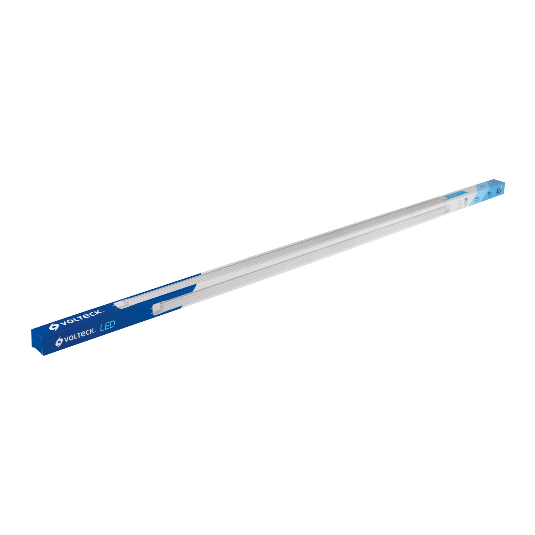 Tubo de LED T8 18 W base G13 pantalla policarbonato, Volteck | LED-T818 | 46375