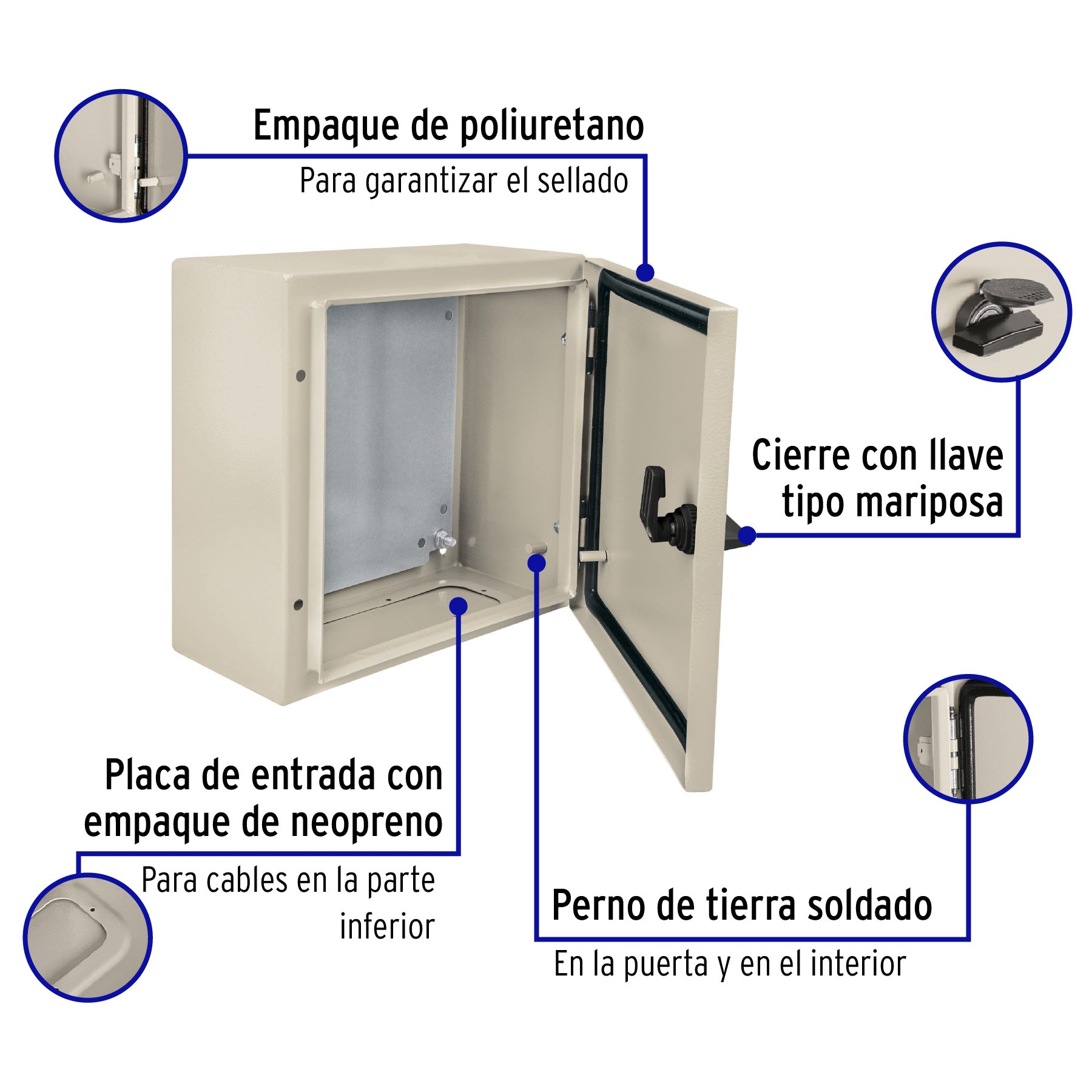 Gabinete metálico, 300 x 300 mm, VOLTECK | GAME-3030 | 46382