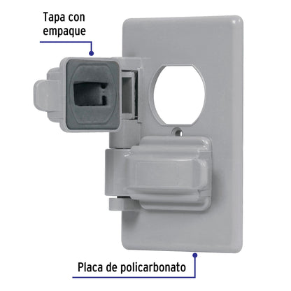 Placa dúplex de policarbonato para intemperie,línea Standard | PPIN-DOS | 46410