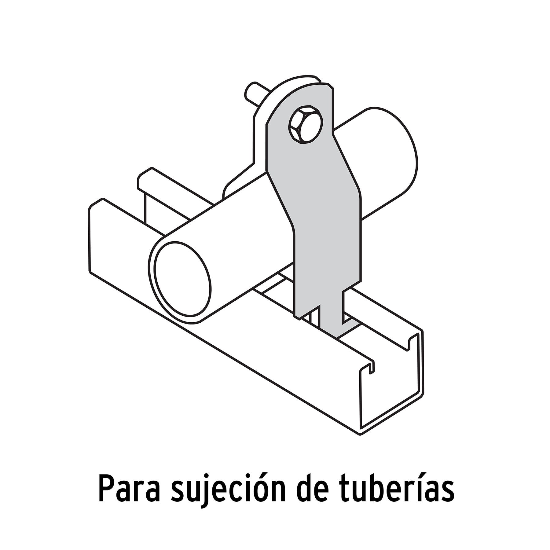 Abrazadera para perfil monocanal de 1 1/2', VOLTECK | PU-112A | 46426