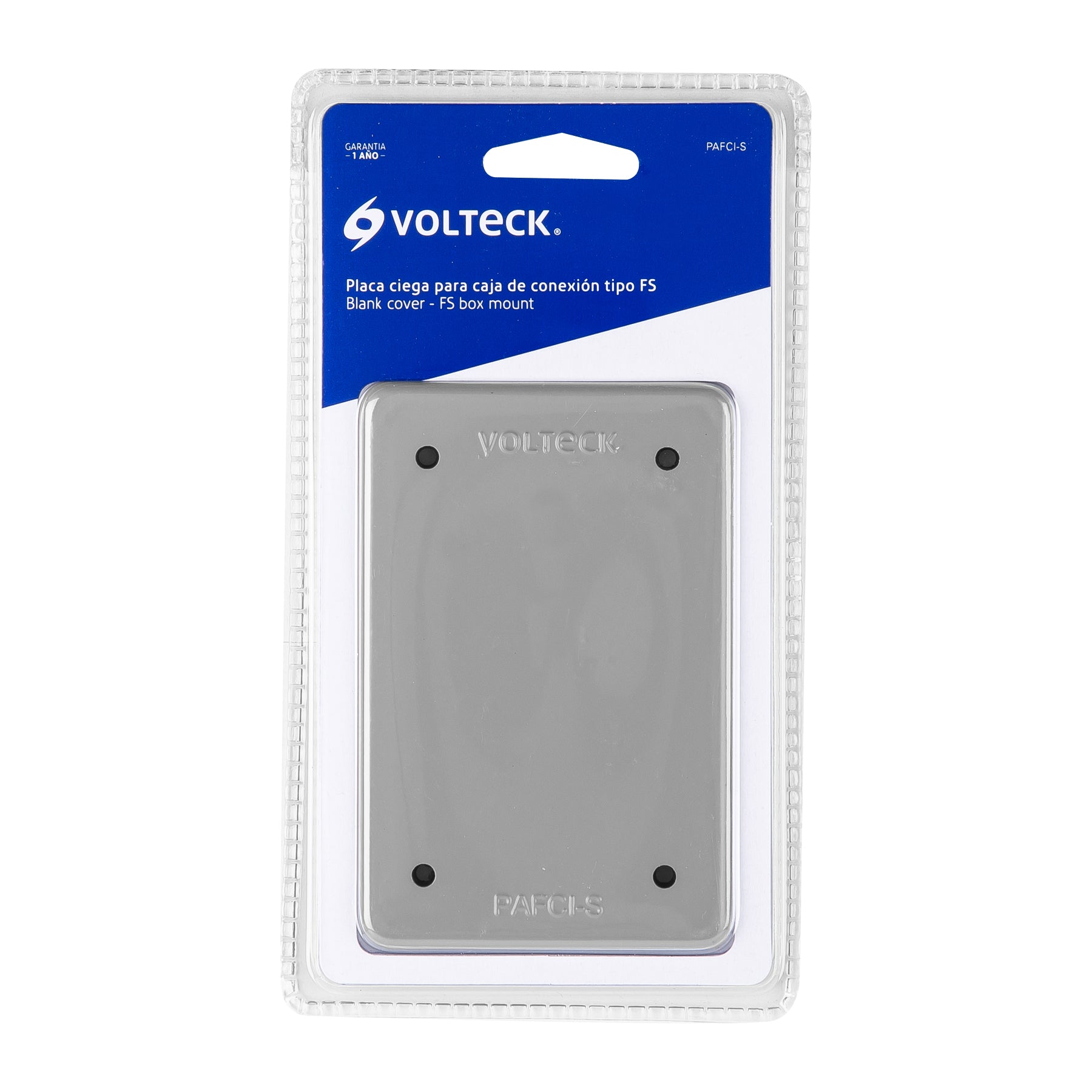 Placa tipo FS ciega, de sobreponer, Volteck | PAFCI-S | 46432