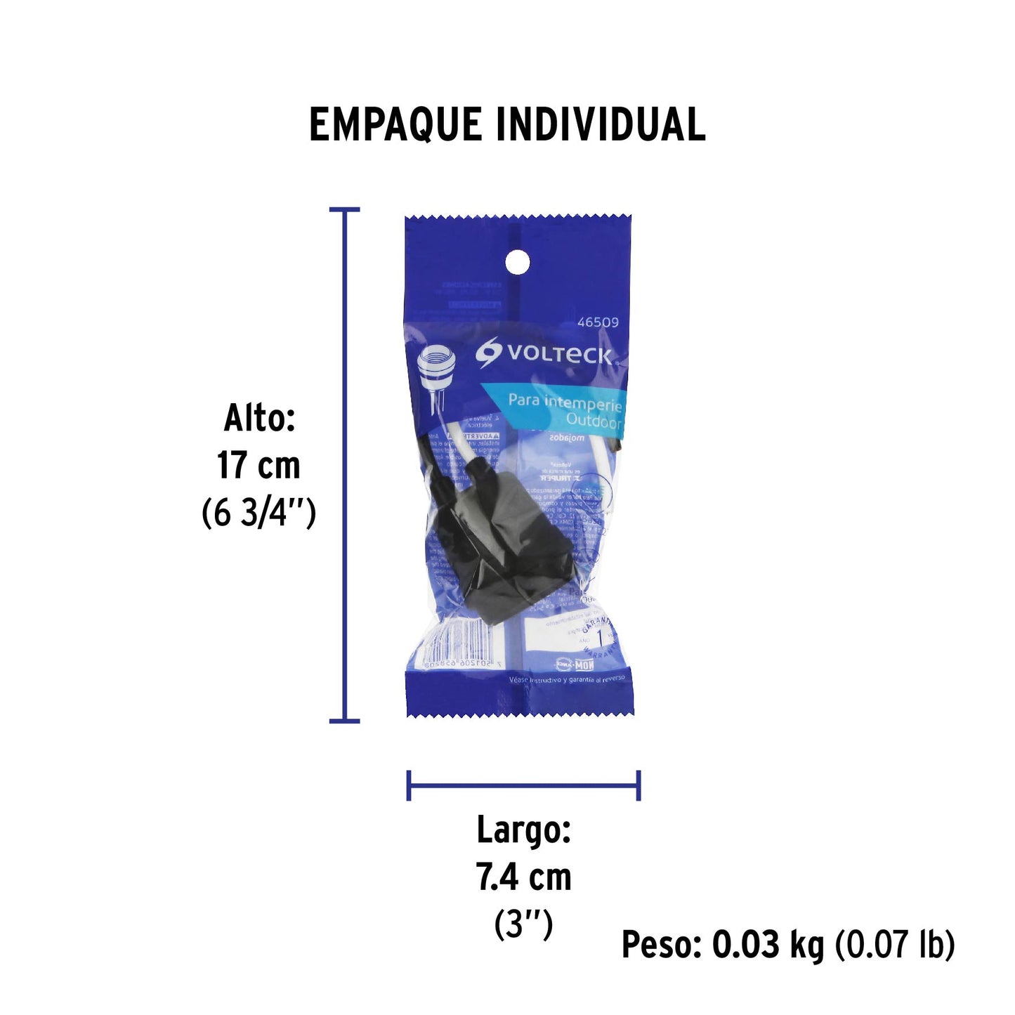 Portalámpara de PVC para intemperie, Volteck | POIN-10 | 46509